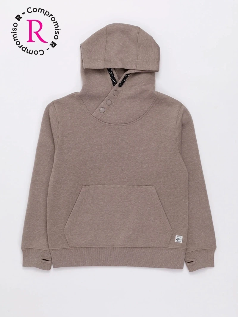 POLERA CON CAPUCHA FRANELA NIÑO HARVEST - 1
