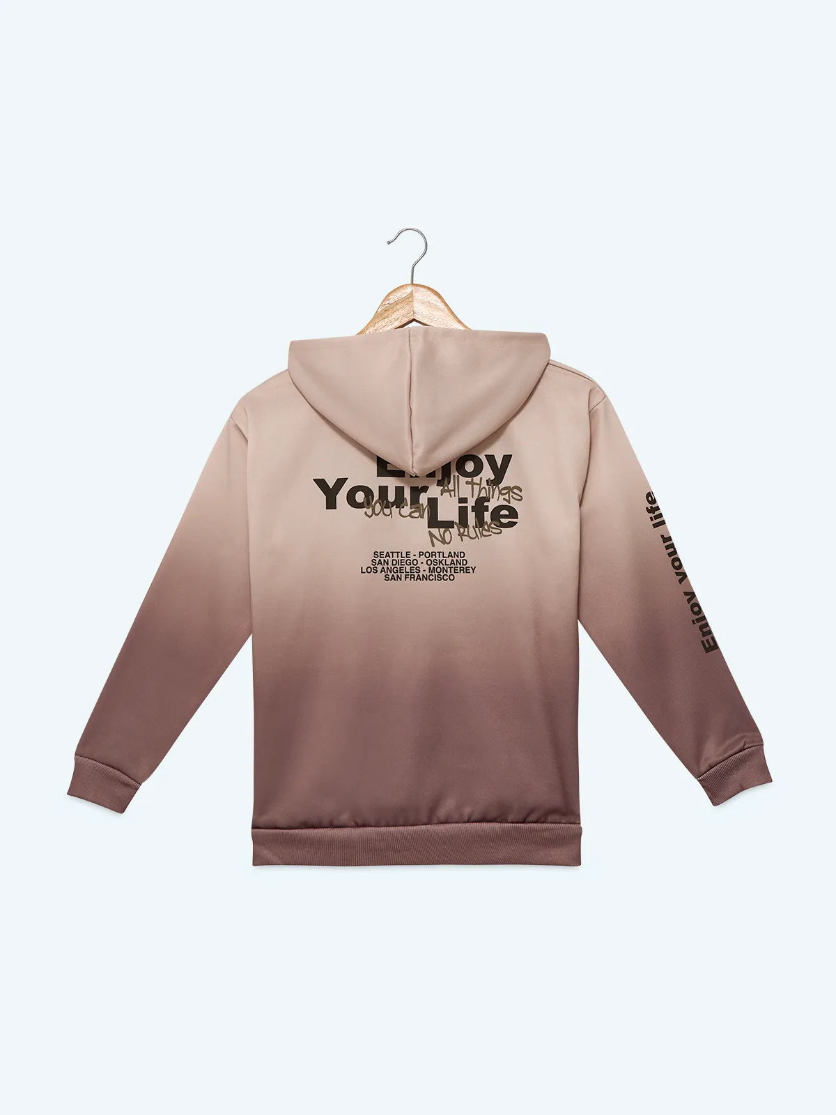 POLERA DEGRADE FRANELA CON CAPUCHA NIÑO CLOUDBREAK - 2