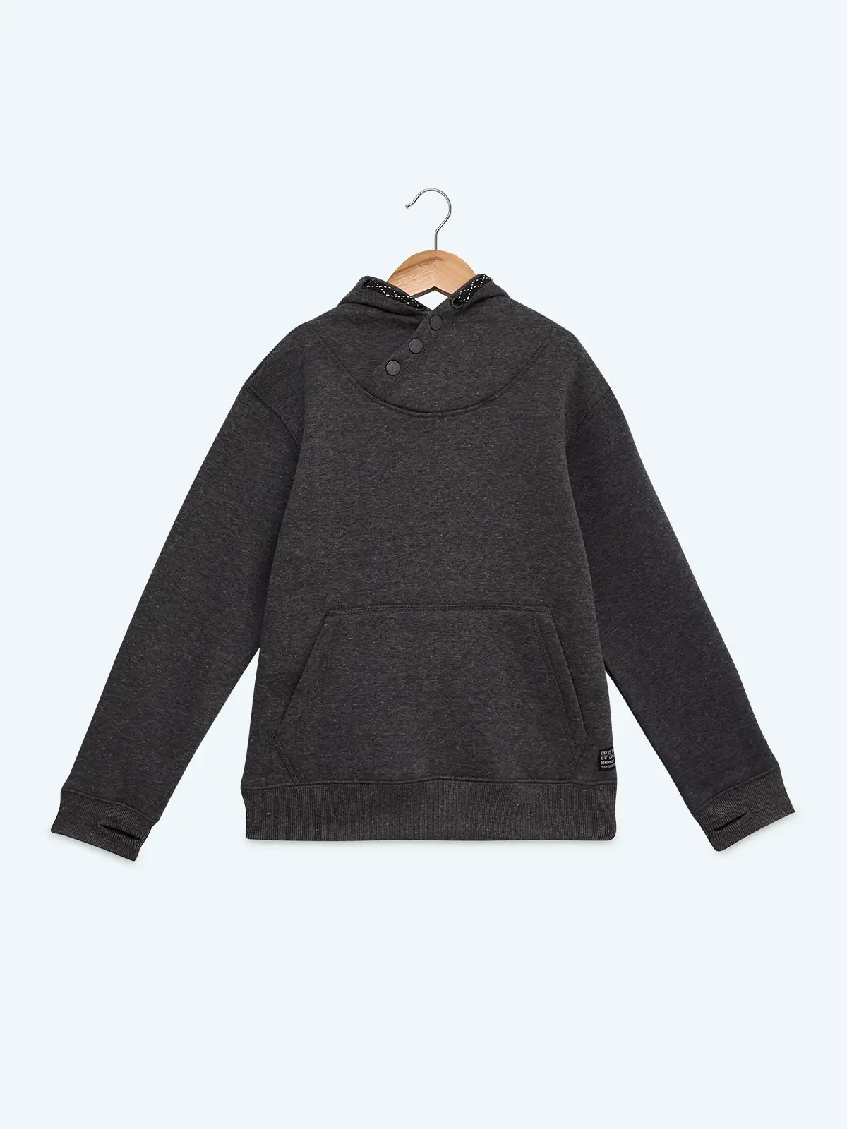 POLERA FRANELA CON CAPUCHA NIÑO HARVEST - 1