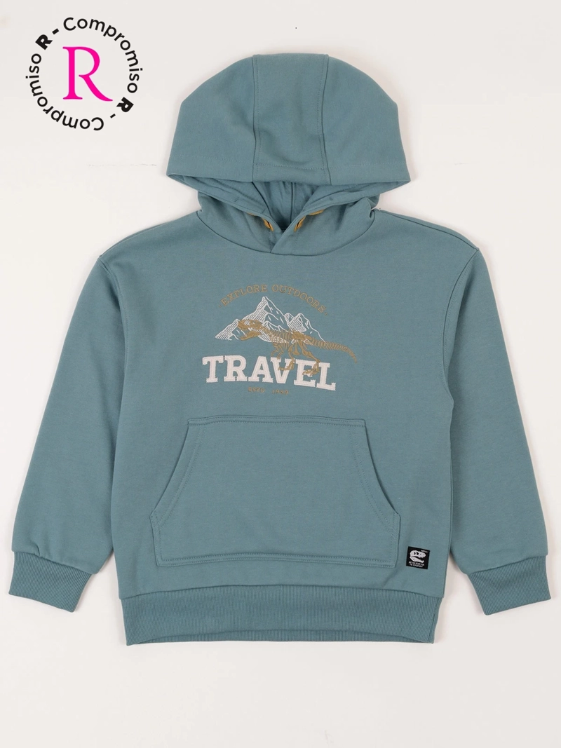 POLERA FRANELA CON CAPUCHA NIÑO HARVEST - 1