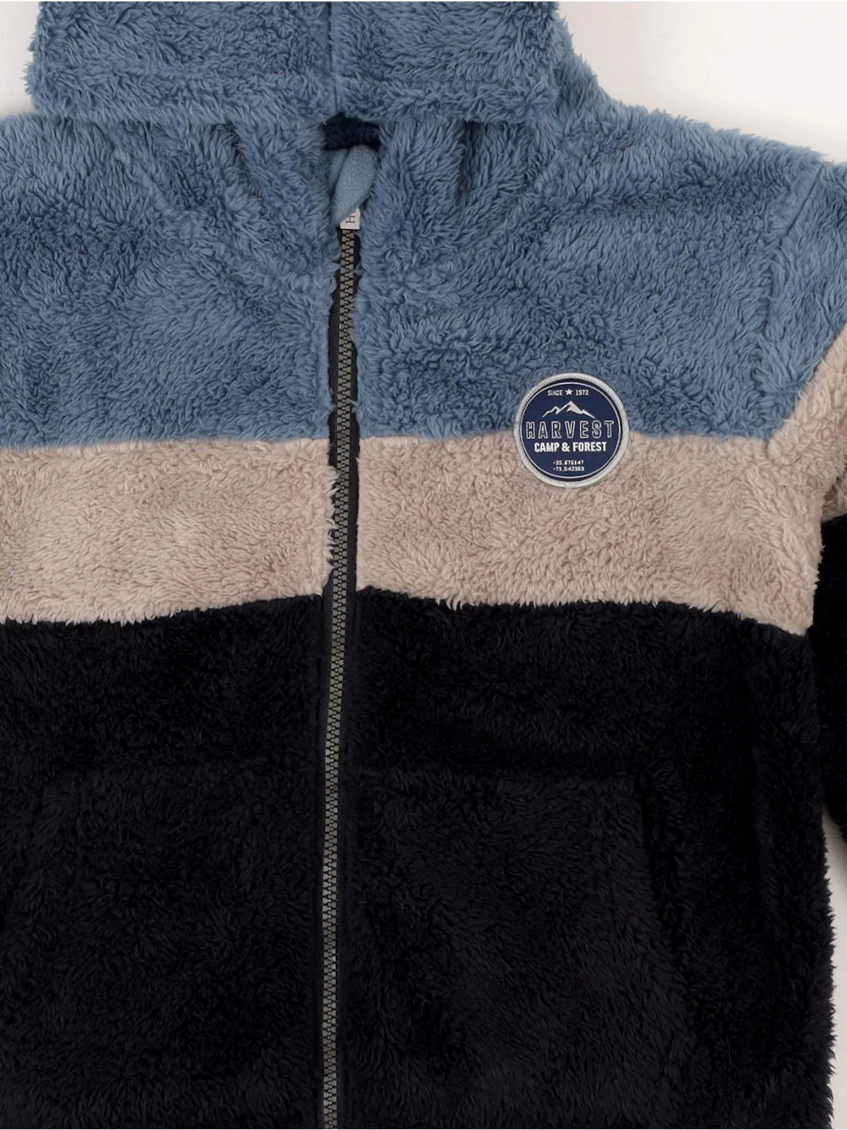 POLERA CON CAPUCHA CORAL FLEECE NIÑO HARVEST - 3