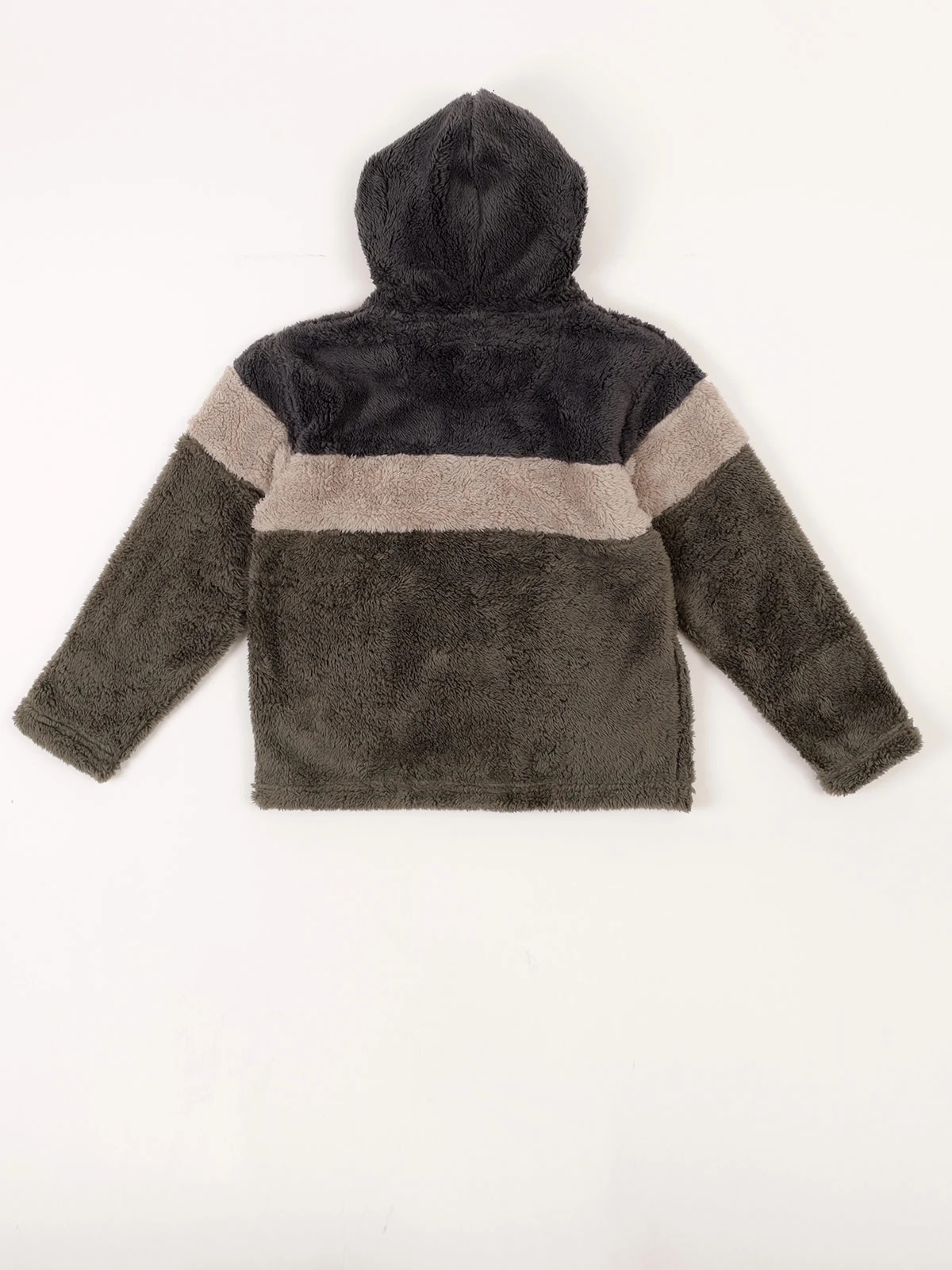 POLERA CON CAPUCHA CORAL FLEECE NIÑO HARVEST - 2