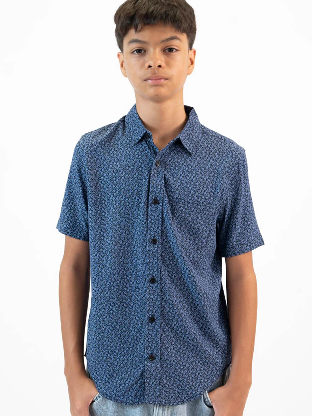CAMISA MANGA CORTA ALGODÓN HOMBRE WOALLANCE POCKER - 1