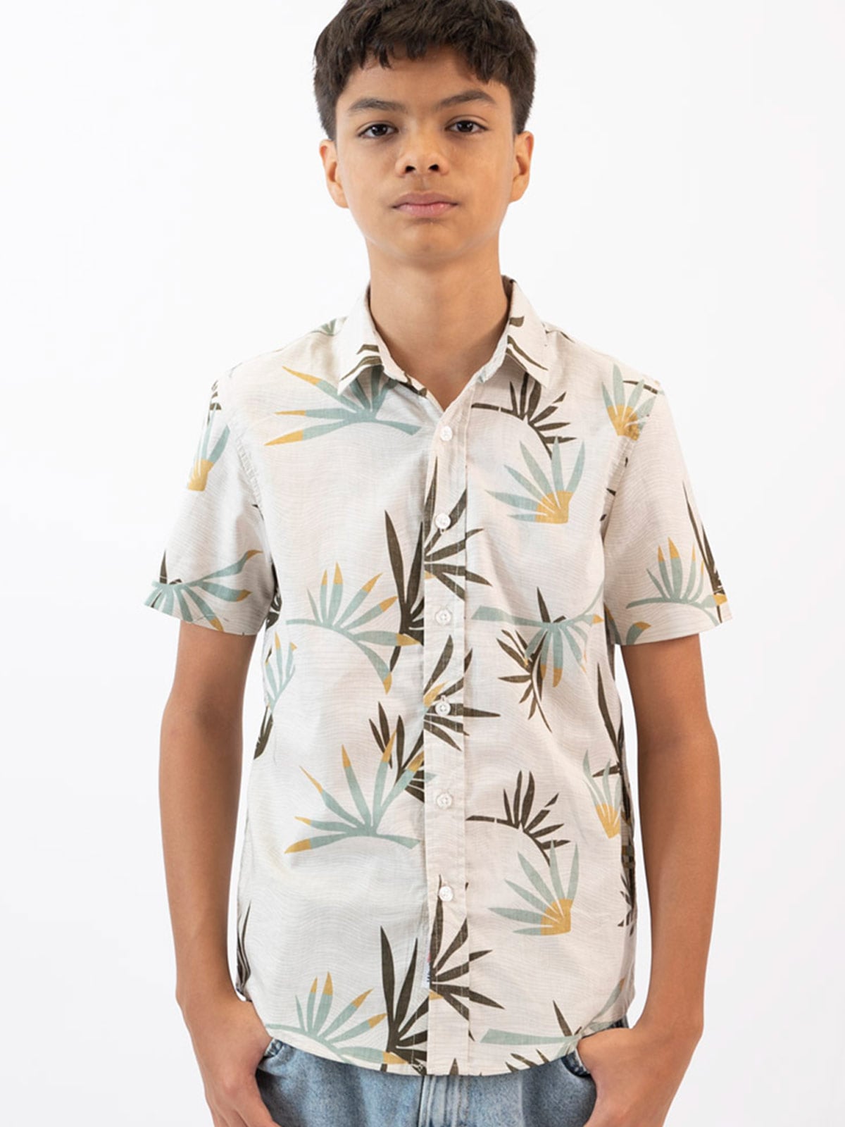 CAMISA MANGA CORTA NIÑO WOALLANCE POLONIA - 1