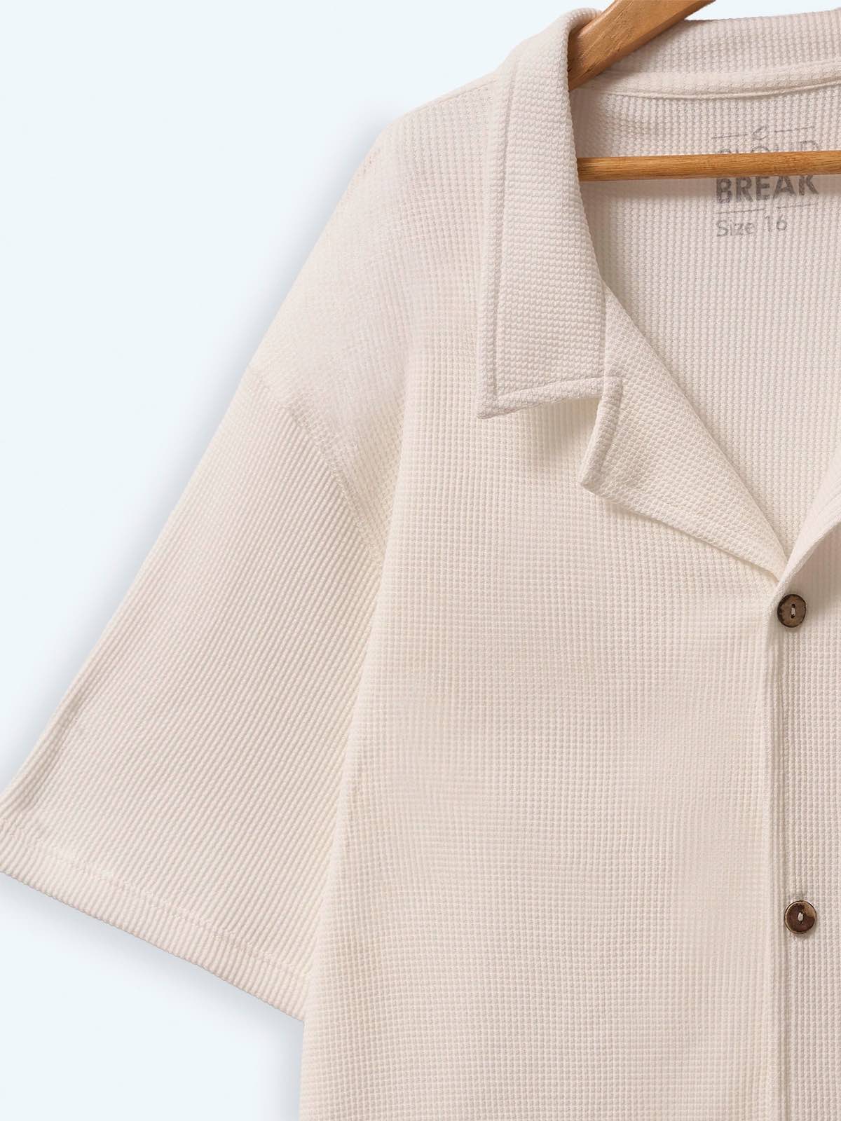 CAMISA MANGA CORTA WAFFLE ALGODÓN NIÑO CLOUDBREAK - 3