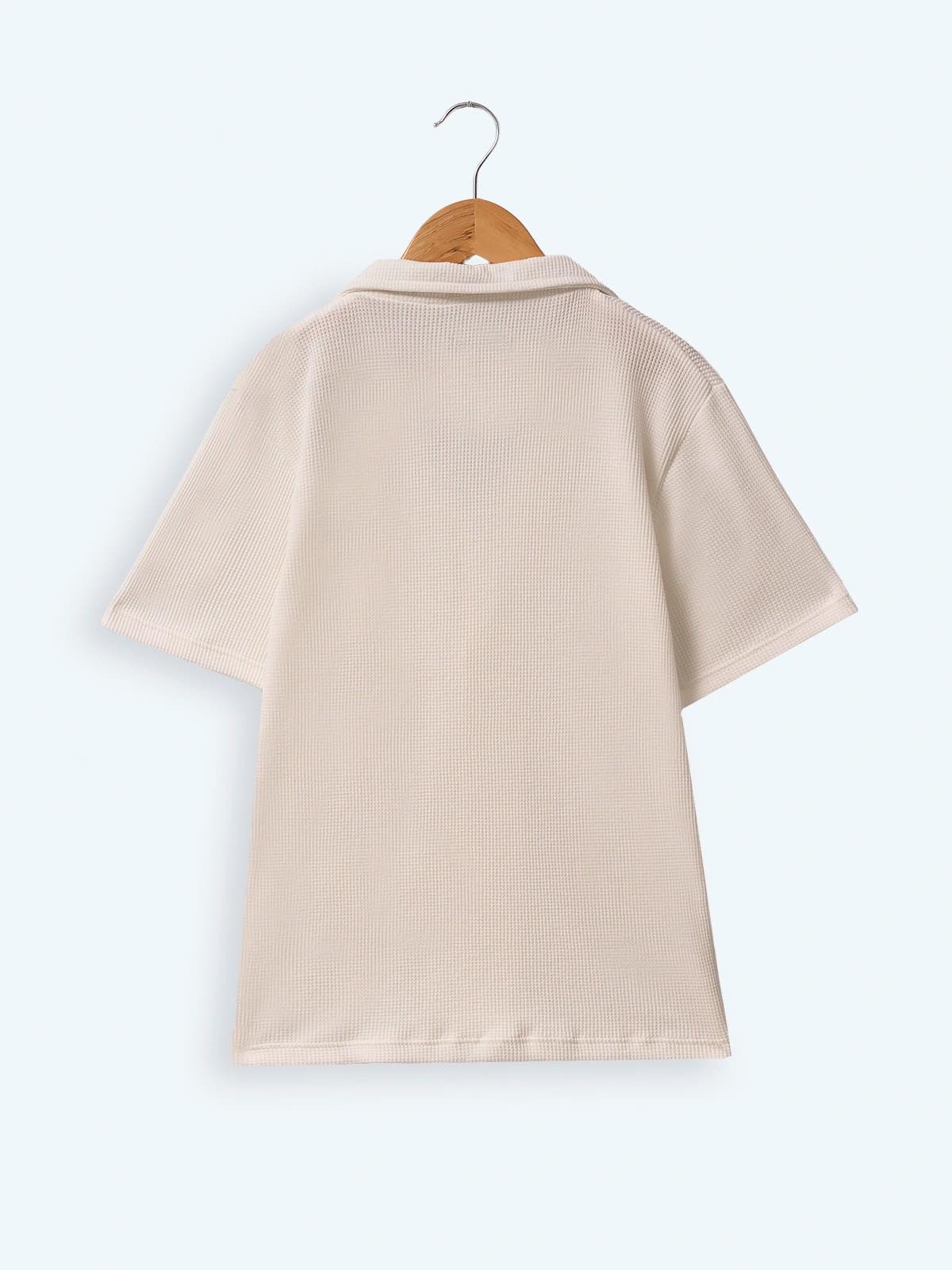 CAMISA MANGA CORTA WAFFLE ALGODÓN NIÑO HARVEST - 2