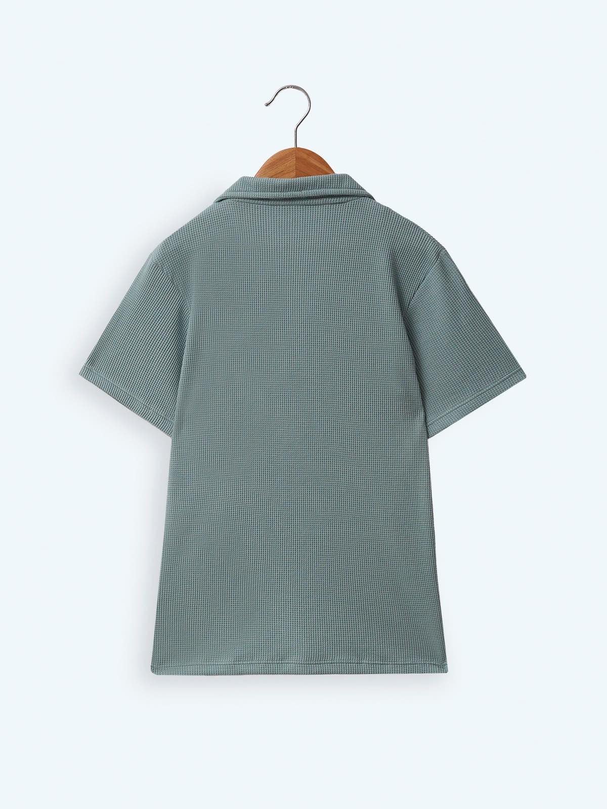 CAMISA MANGA CORTA WAFFLE ALGODÓN NIÑO HARVEST - 2