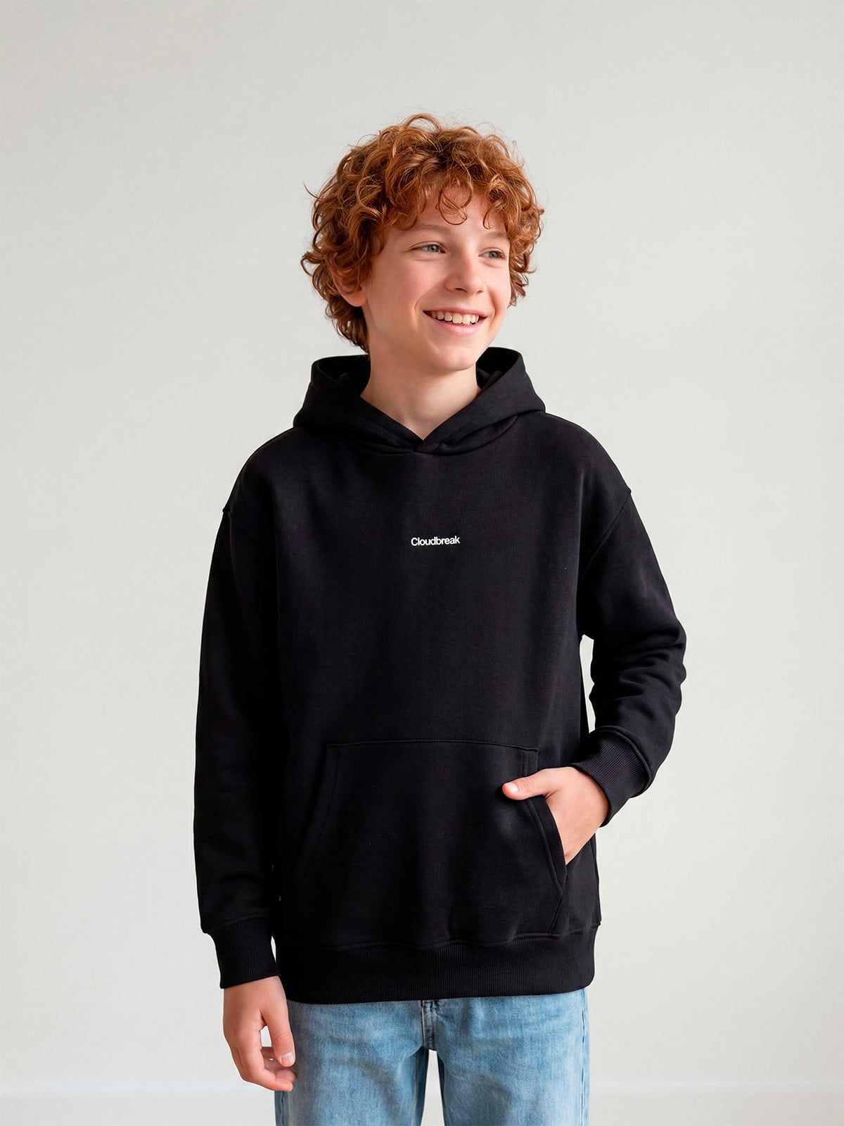 POLERA CON CAPUCHA BOXY NIÑO CLOUDBREAK - 1