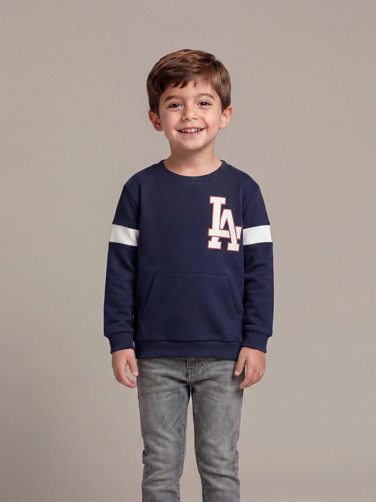 POLERA CON CANGURO CORTE NIÑO HARVEST - 1