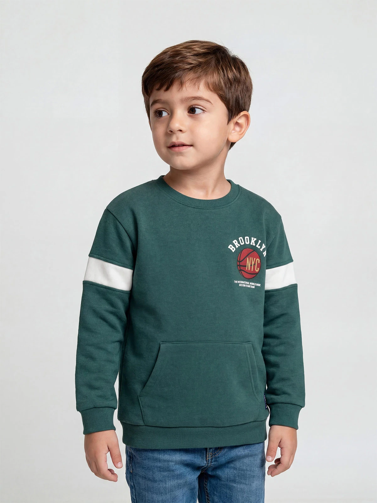 POLERA CON CANGURO CORTE NIÑO HARVEST - 1