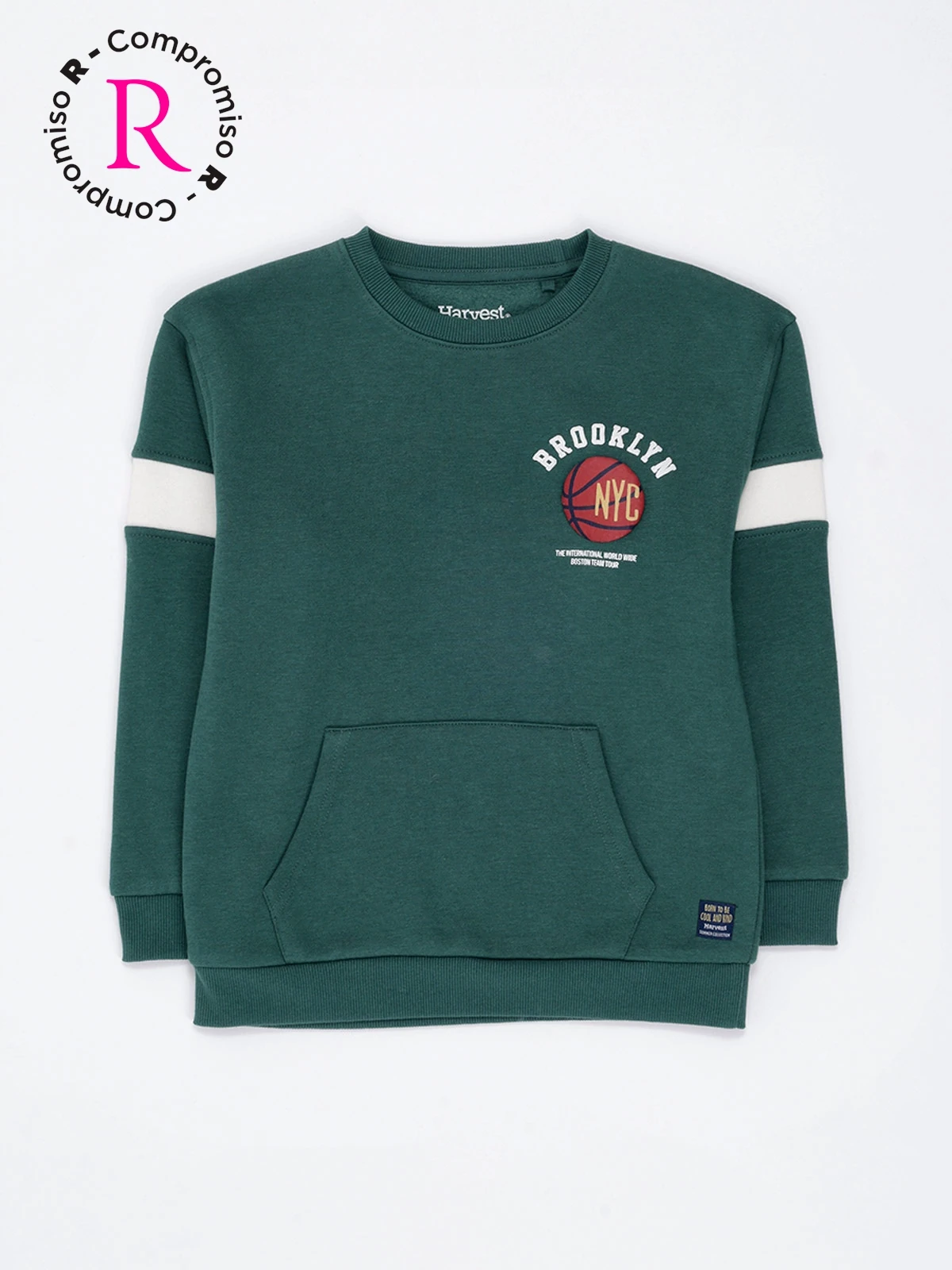 POLERA CON CANGURO CORTE NIÑO HARVEST - 1