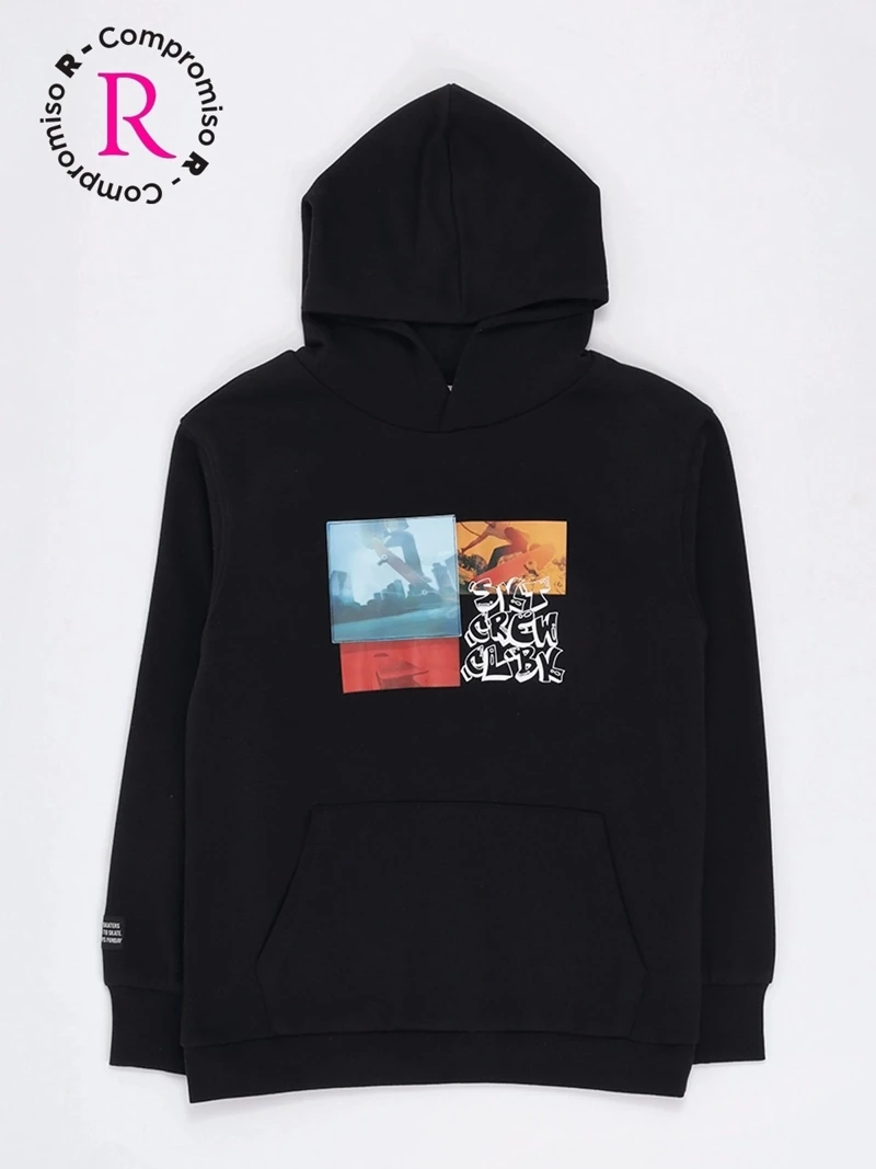 POLERA CON CAPUCHA Y CANGURO INTER NIÑO CLOUDBREAK - 3