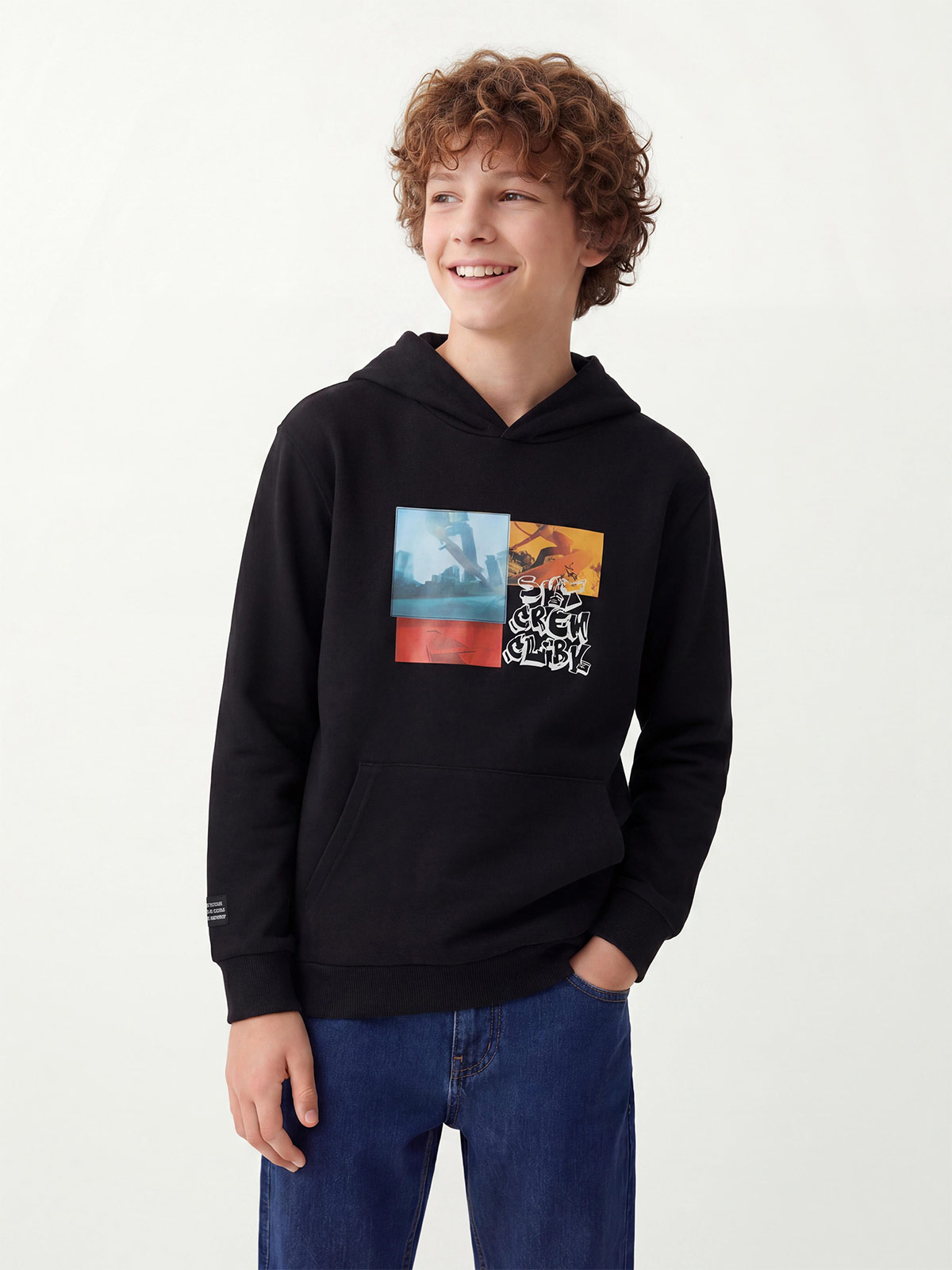 POLERA CON CAPUCHA Y CANGURO INTER NIÑO CLOUDBREAK - 1