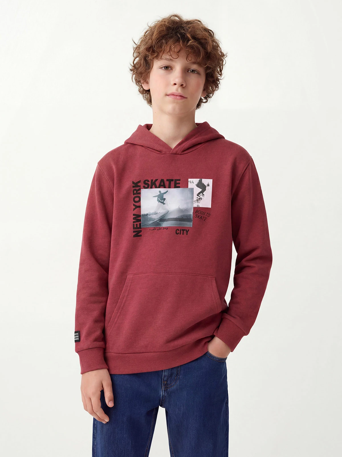 POLERA CON CAPUCHA Y CANGURO INTER NIÑO CLOUDBREAK - 1