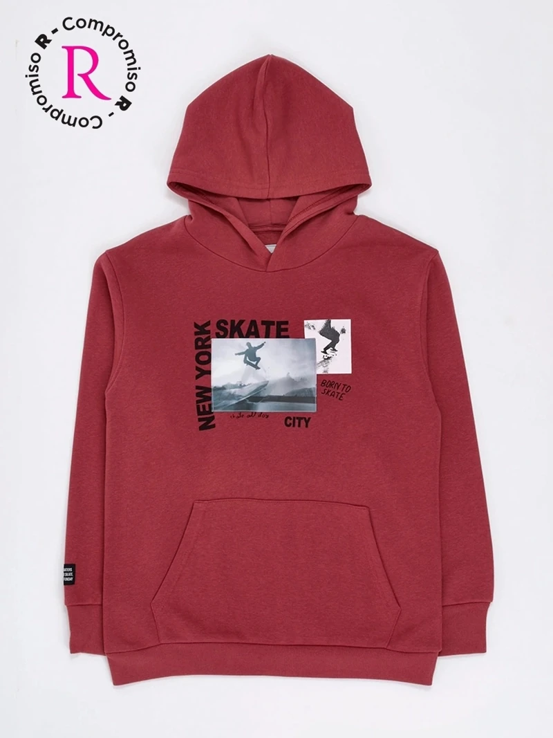 POLERA CON CAPUCHA Y CANGURO INTER NIÑO CLOUDBREAK - 3