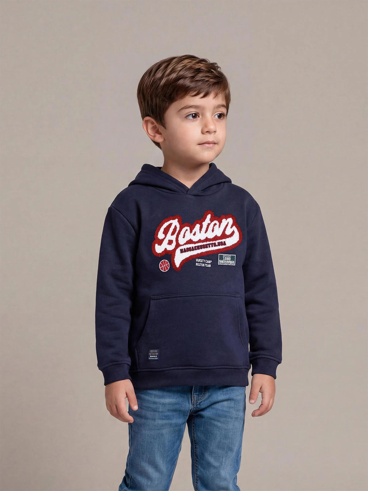 POLERA CON CAPUCHA Y CANGURO MICHIGAN NIÑO HARVEST - 1