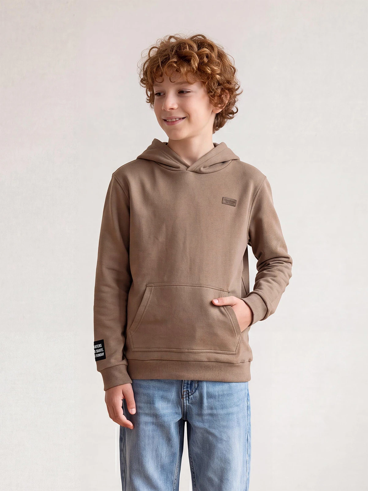 POLERA ALGODÓN NIÑO CLOUDBREAK CAPUCHA - 1