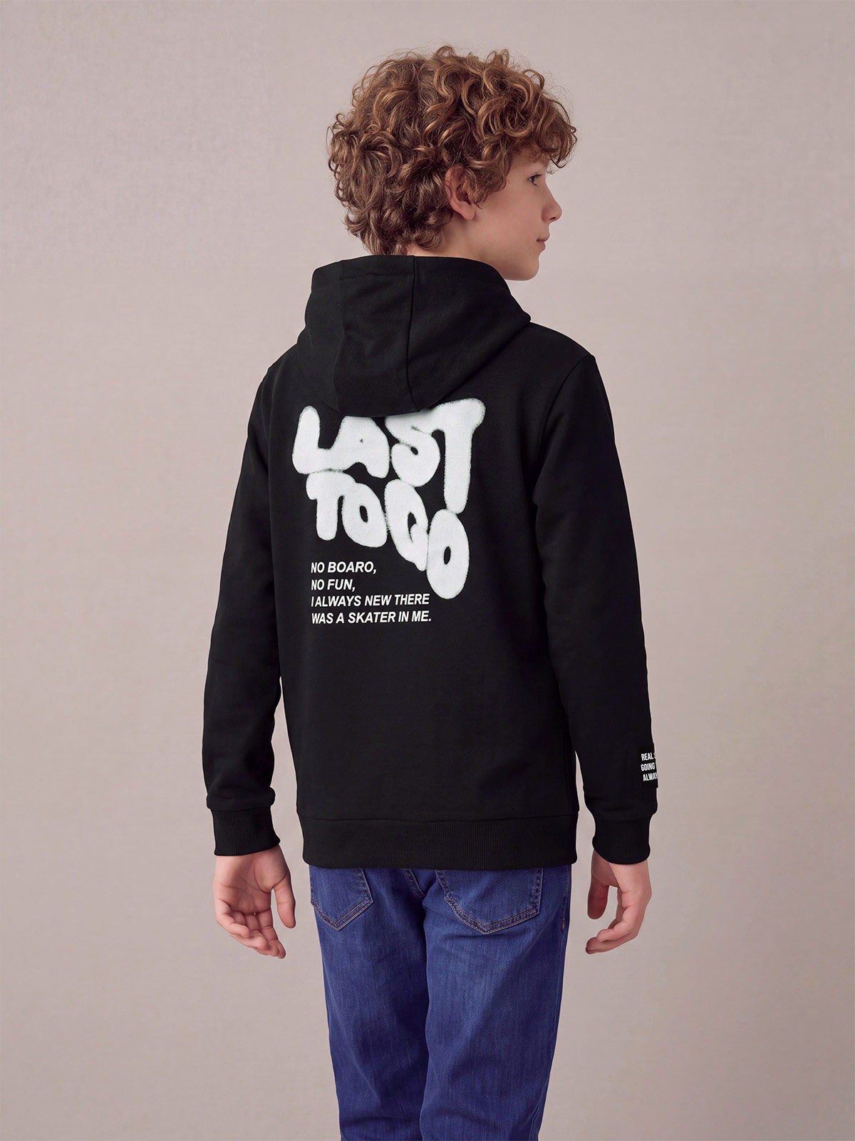 POLERA ALGODÓN NIÑO CLOUDBREAK CAPUCHA - 2
