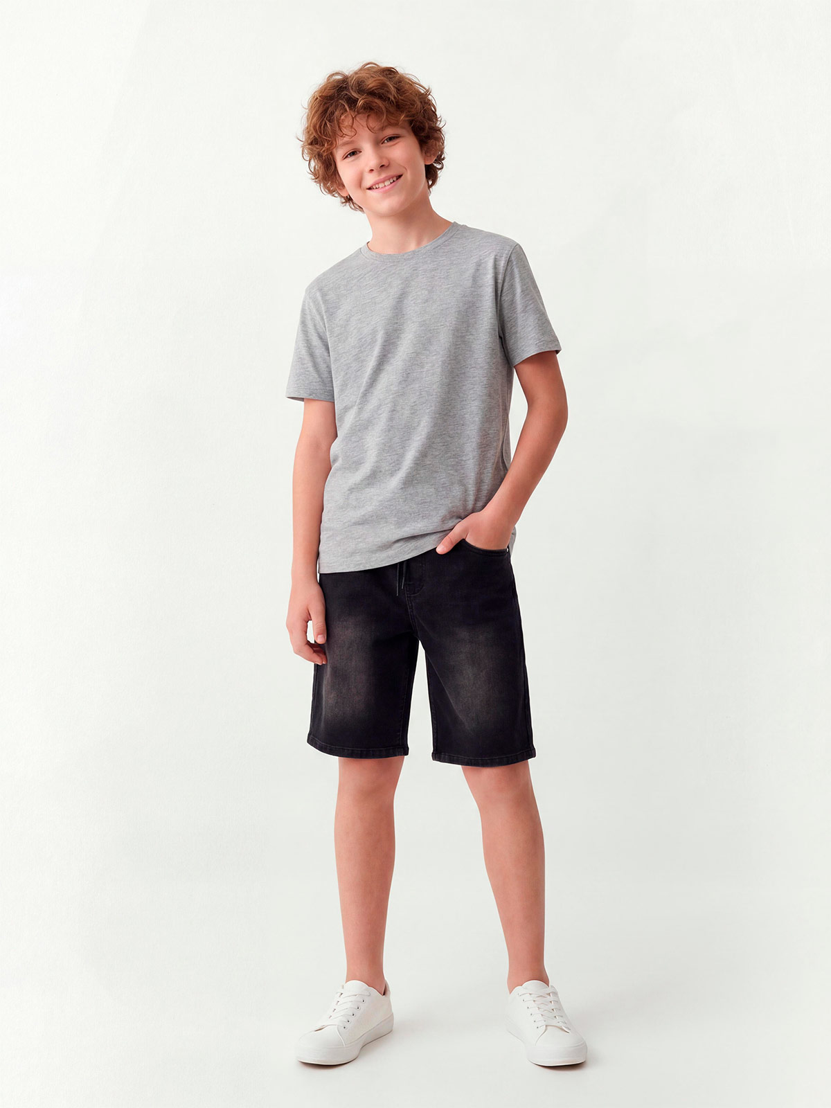 SHORT ALGODÓN NIÑO CLOUDBREAK DENIM - 1