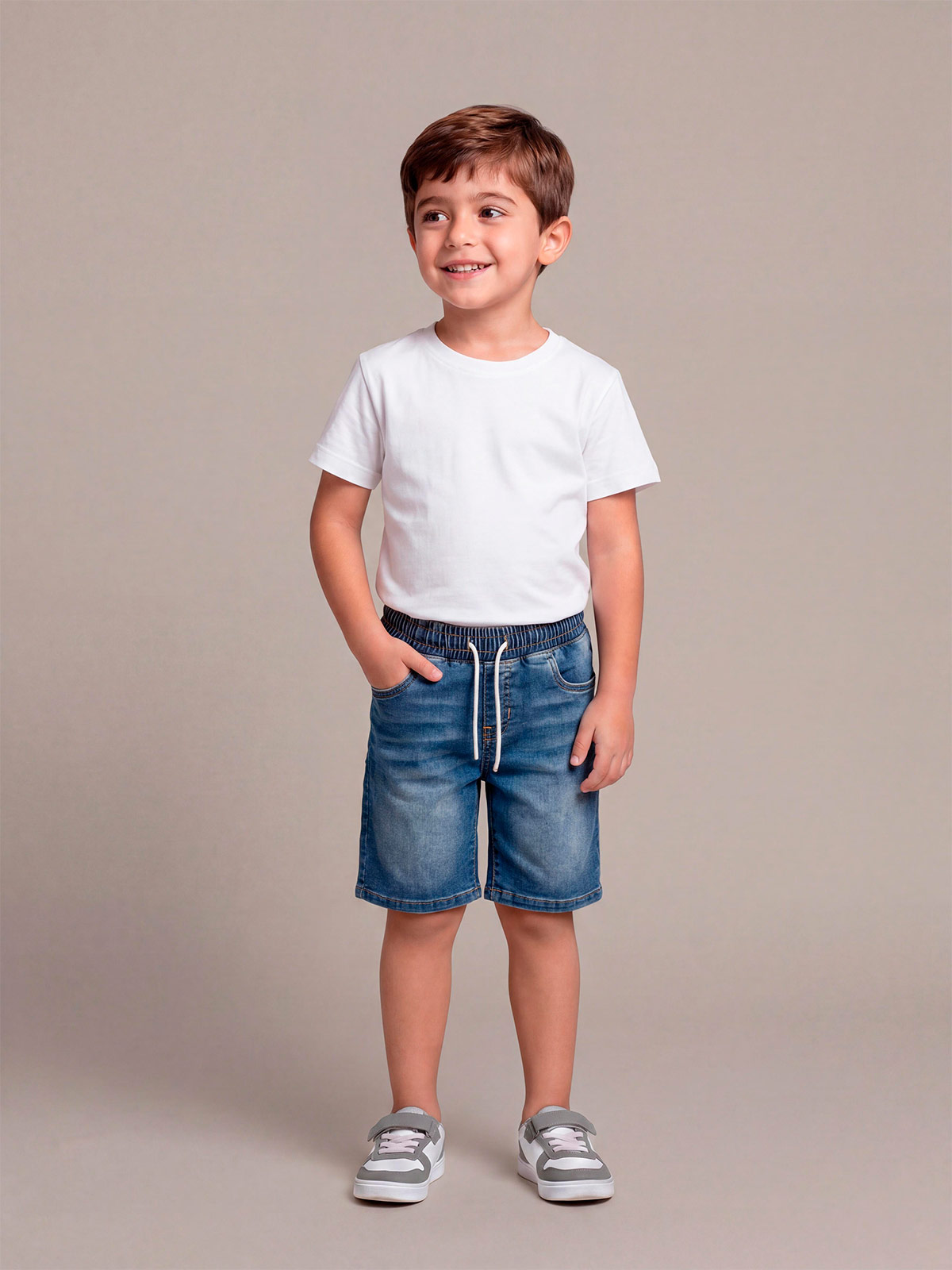 SHORT ALGODÓN NIÑO HARVEST DENIM - 1