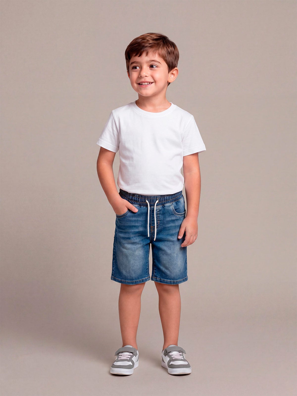SHORT ALGODÓN NIÑO HARVEST DENIM - 1