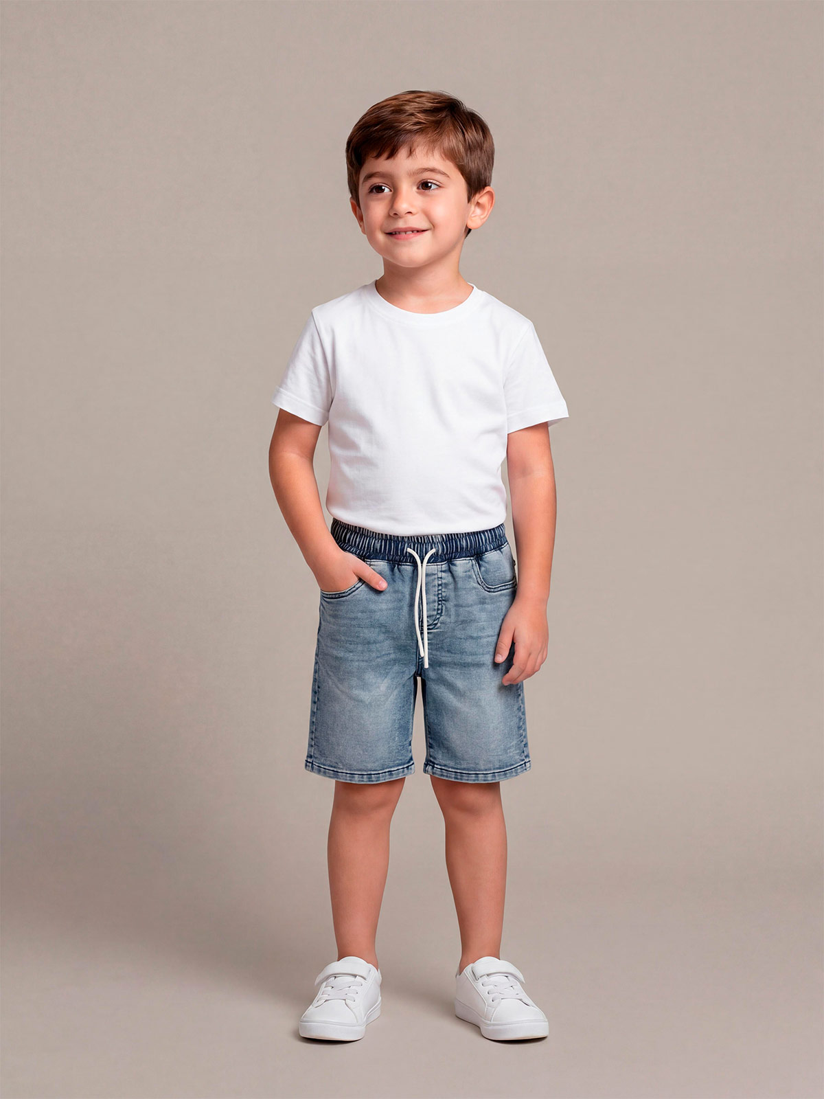SHORT ALGODÓN NIÑO HARVEST DENIM - 1