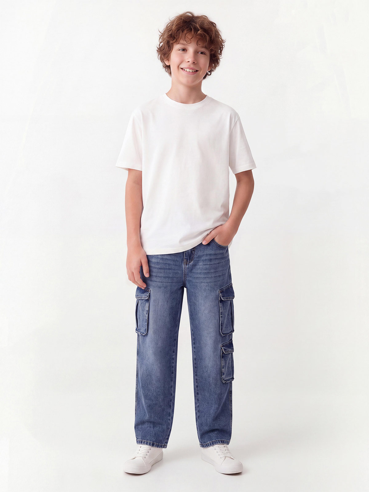 JEANS ALGODÓN BAGGY CARGO NIÑO CLOUDBREAK - 1