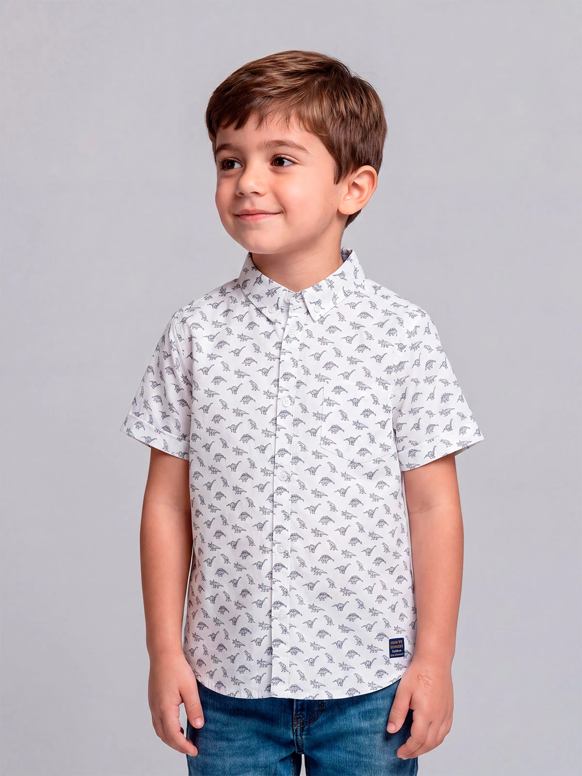 CAMISA MANGA CORTA ALGODÓN NIÑO HARVEST - 1