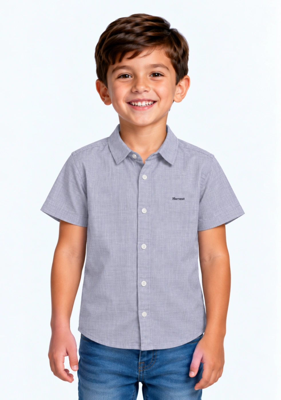 CAMISA MANGA CORTA ALGODÓN NIÑO HARVEST - 1