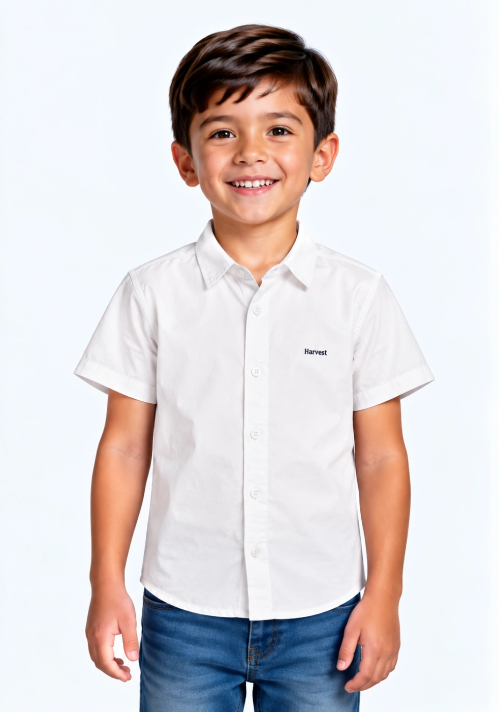 CAMISA MANGA CORTA ALGODÓN NIÑO HARVEST - 1