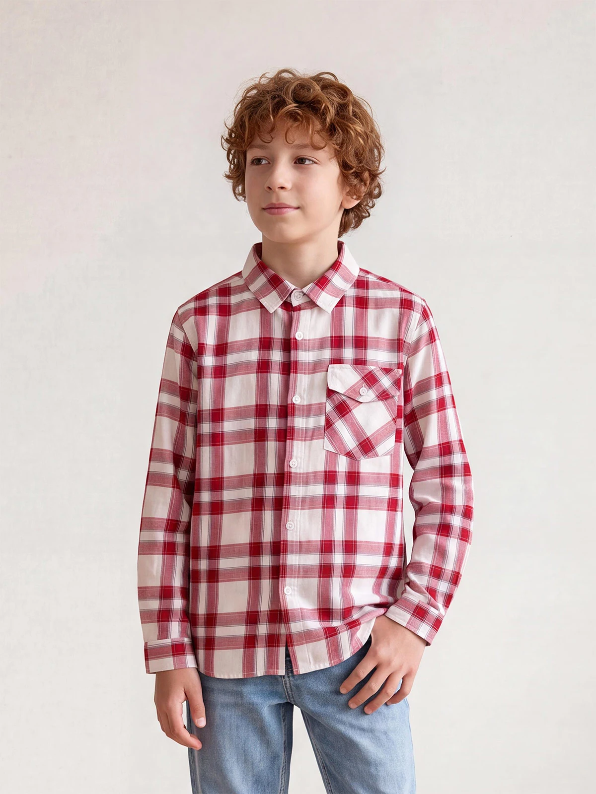 CAMISA MANGA LARGA ALGODÓN NIÑO CLOUDBREAK ESCOCESA - 1