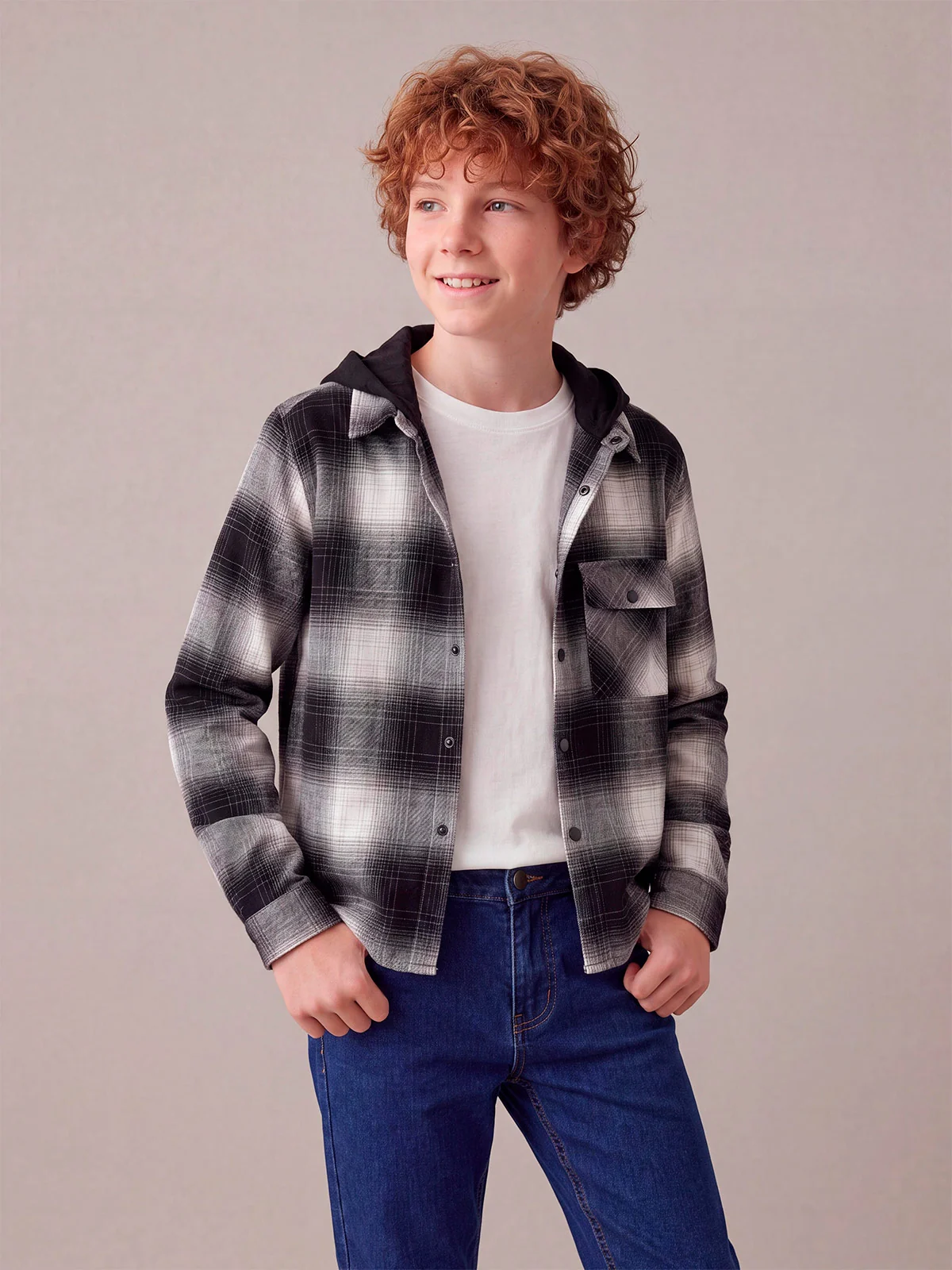 CAMISA MANGA LARGA ALGODÓN NIÑO CLOUDBREAK CAPUCHA - 1