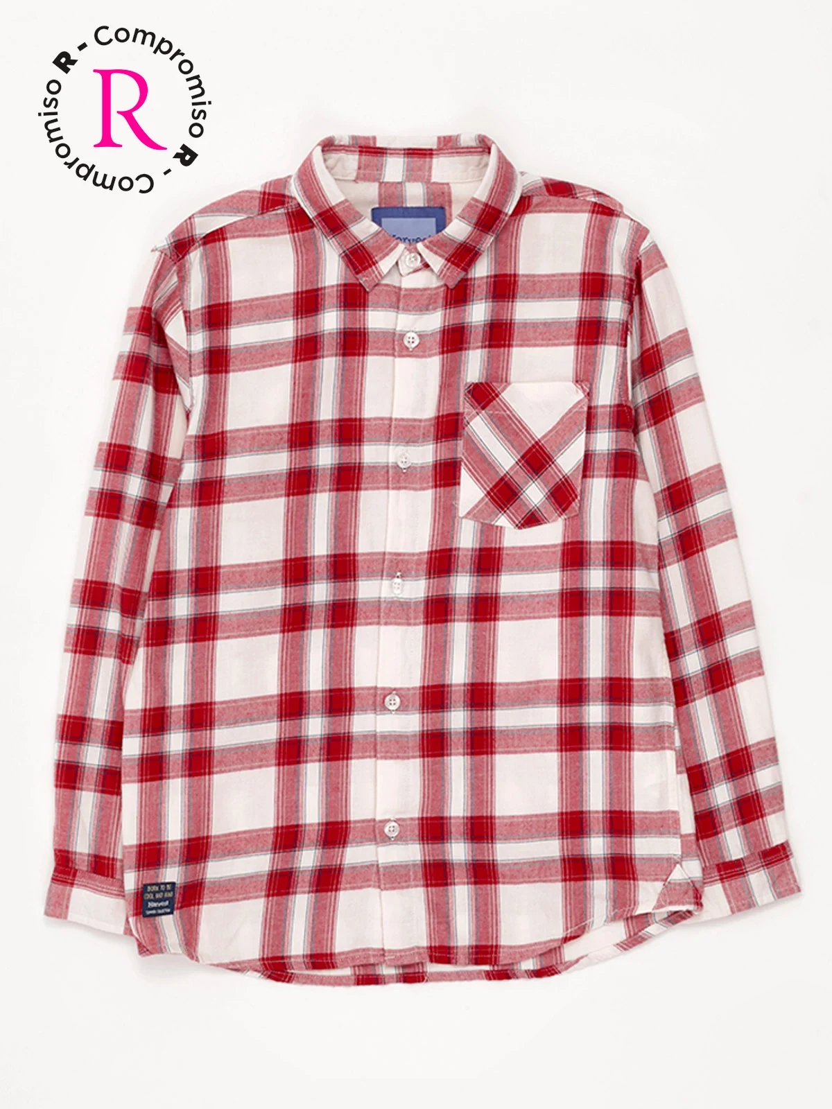CAMISA MANGA LARGA ALGODÓN NIÑO HARVEST ESCOCESA - 1