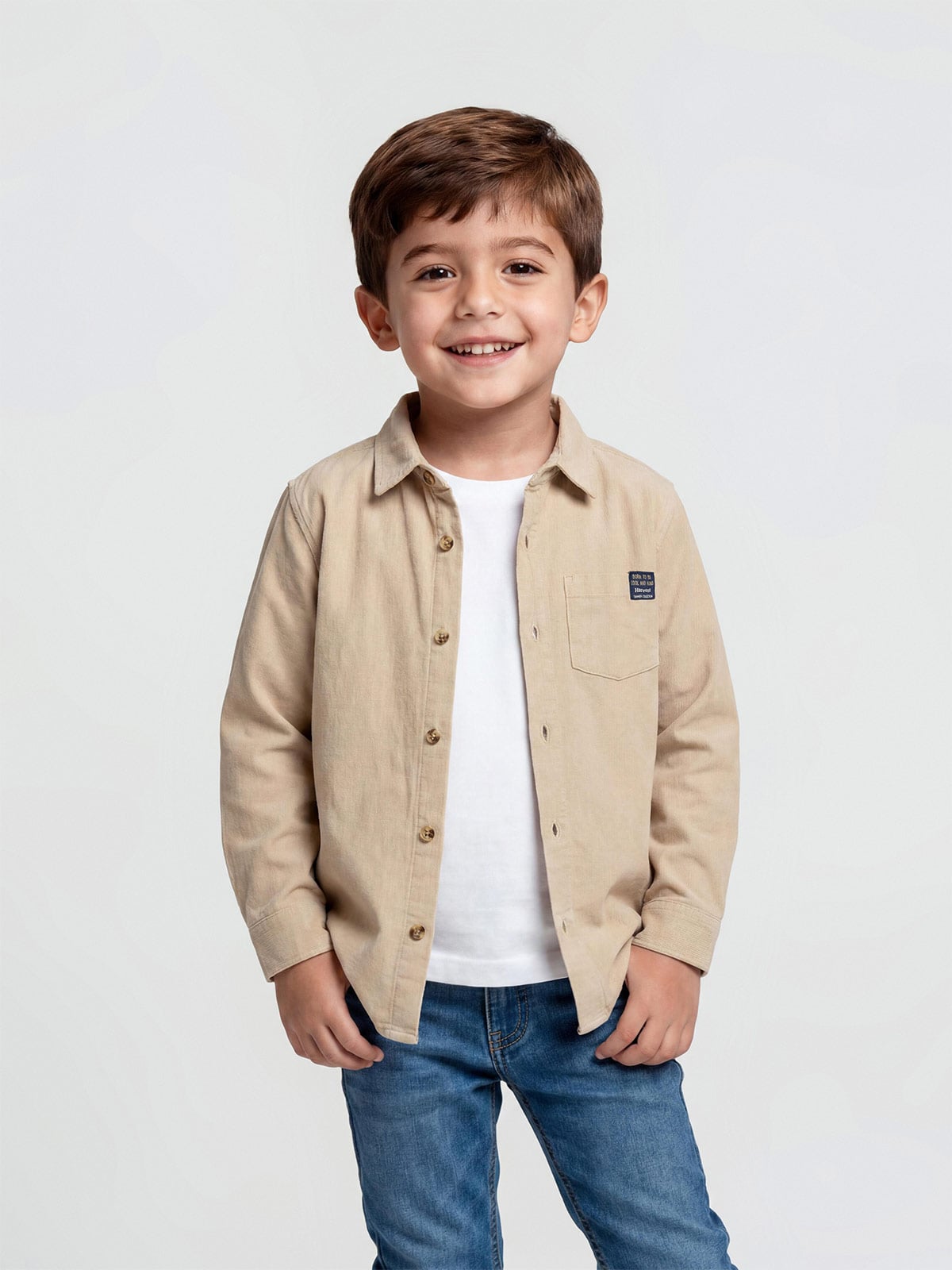 CAMISA MANGA LARGA ALGODÓN NIÑO HARVEST - 1