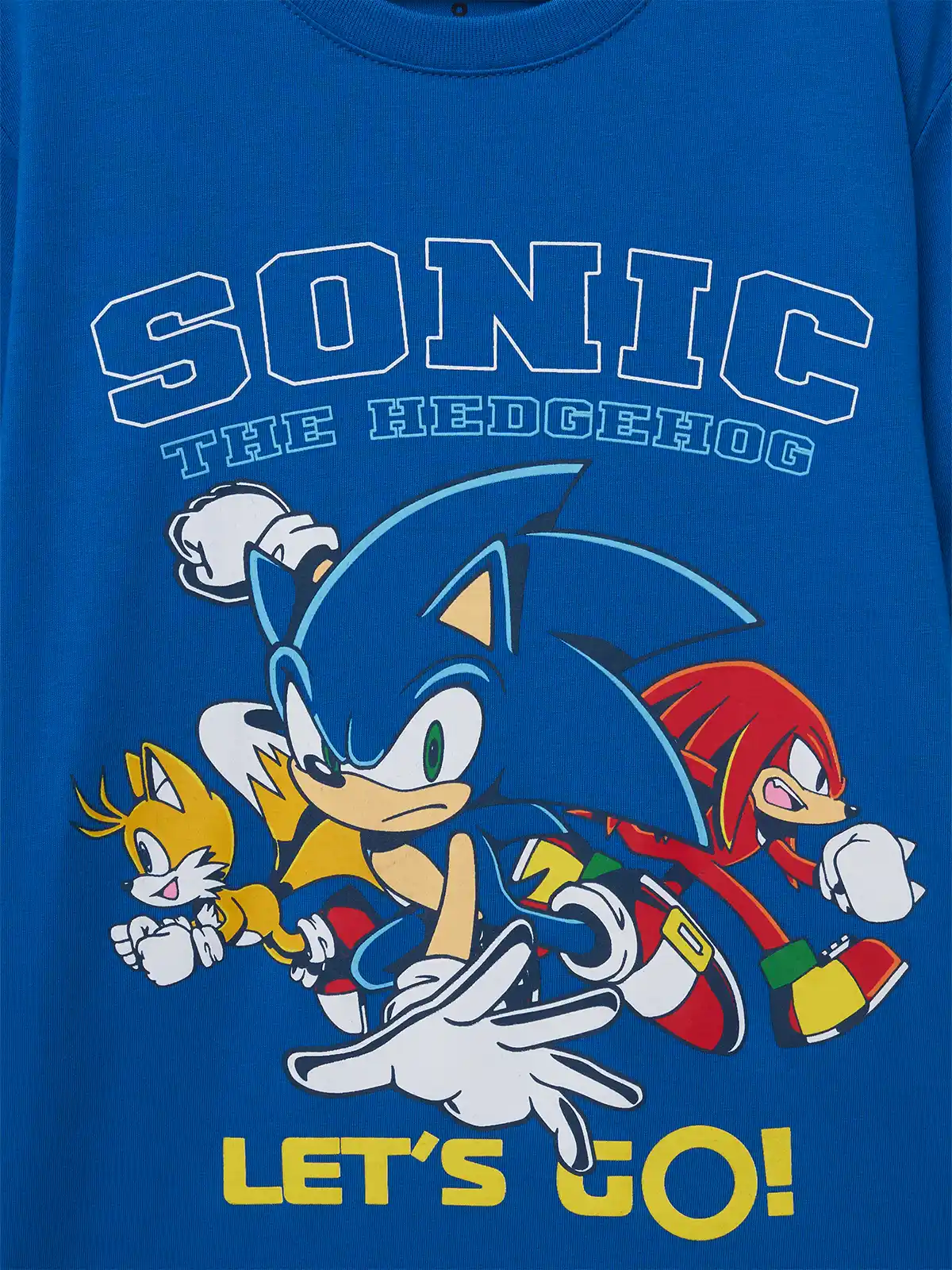 POLO ALGODÓN MANGA CORTA NIÑO SONIC LETS GO - 3