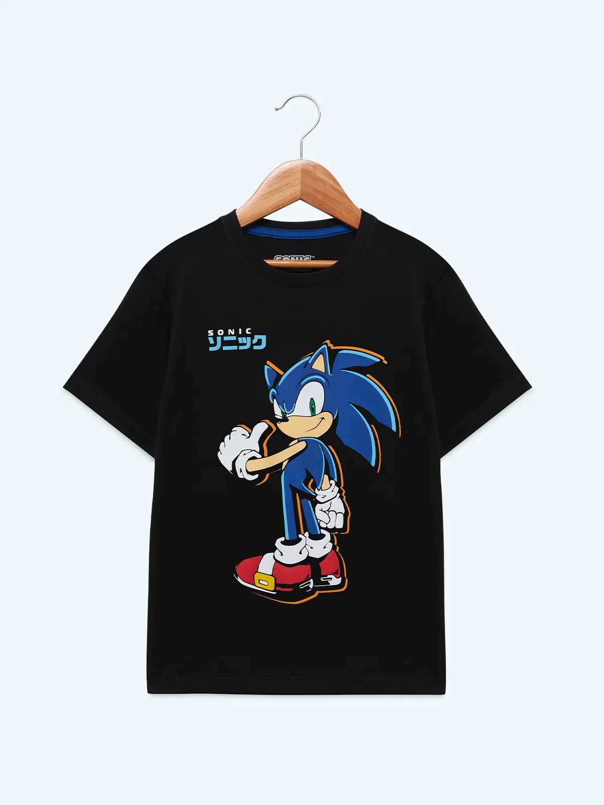 POLO ALGODÓN MANGA CORTA NIÑO SONIC BLACK - 1