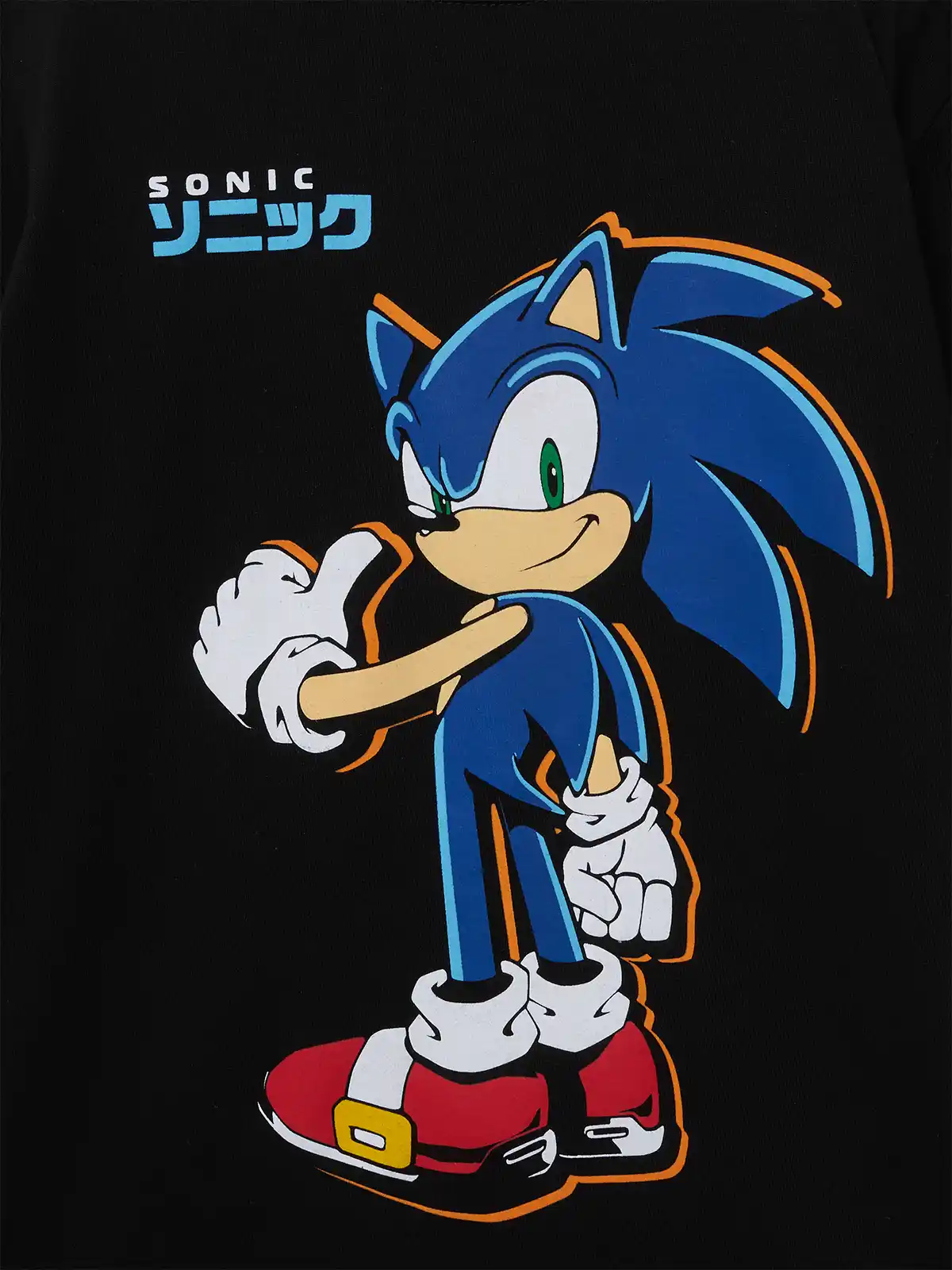 POLO ALGODÓN MANGA CORTA NIÑO SONIC BLACK - 3