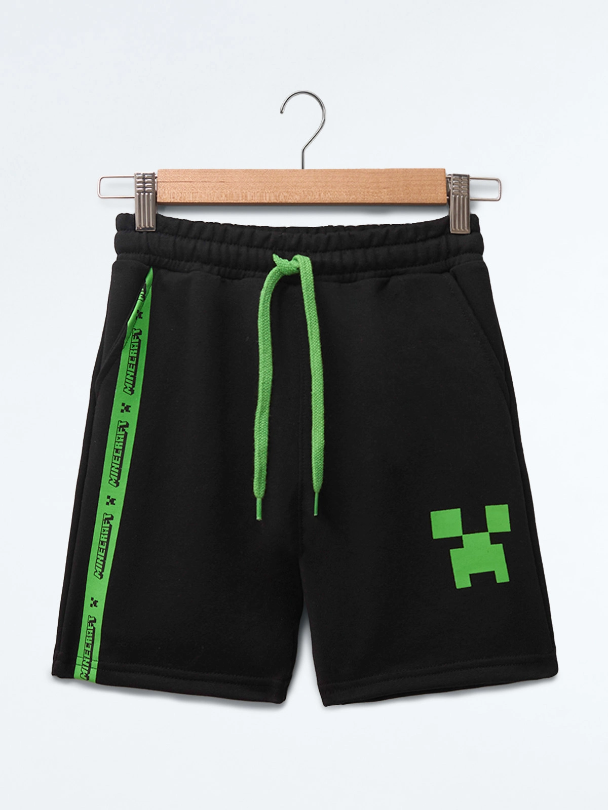 SHORT NIÑO MINECRAFT CREEPER FACE NEGRO 4 - 1