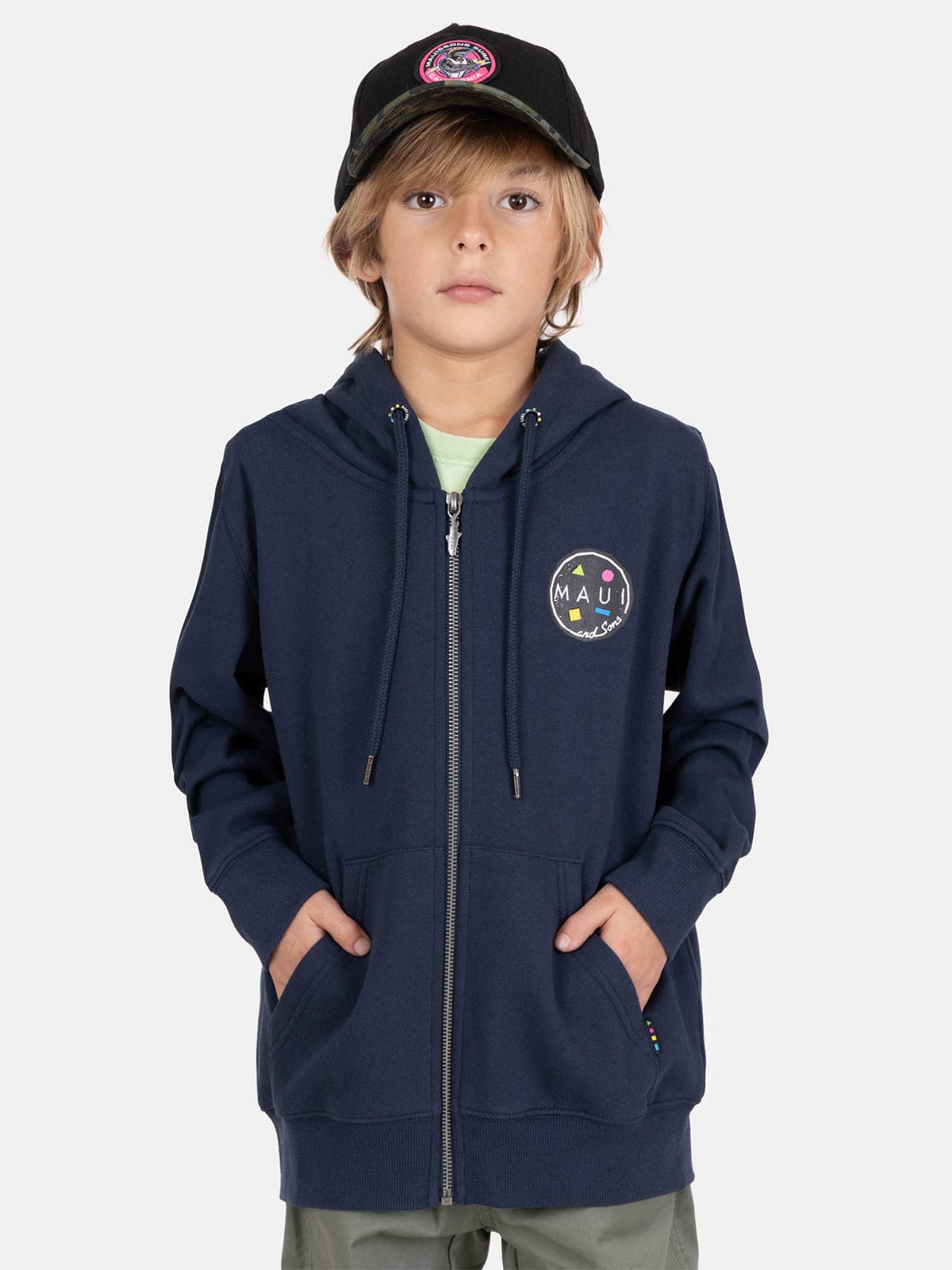 POLERA NIÑO MAUI AND SONS AZUL MARINO - 1
