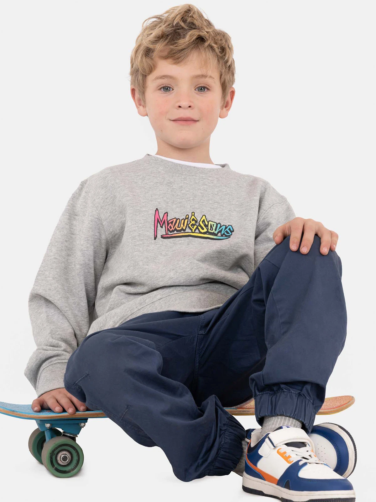 POLERA NIÑO MAUI AND SONS GRIS - 1