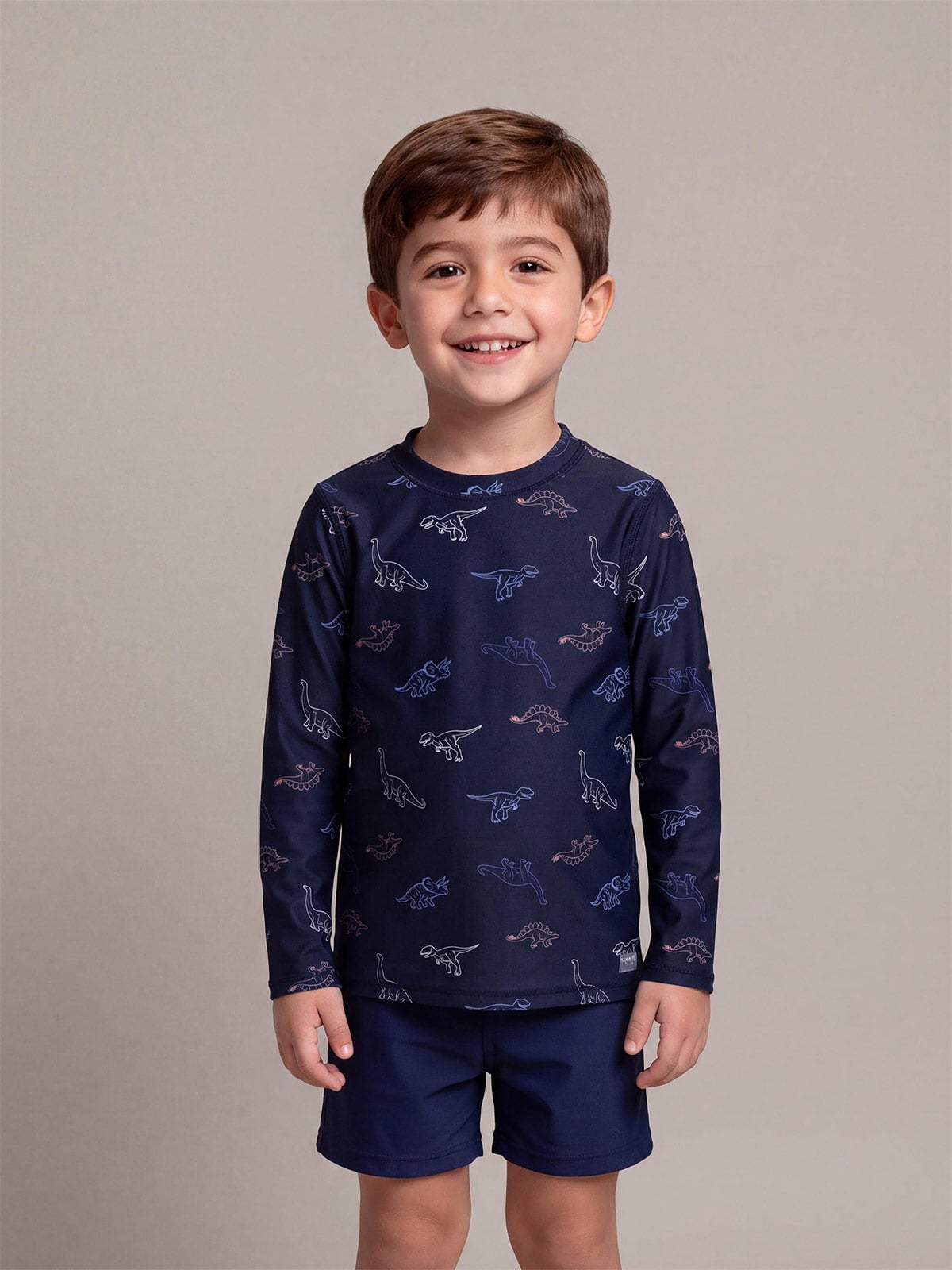 ROPA DE BAÑO POLO MANGA LARGA UV NIÑO HARVEST PRINT - 1