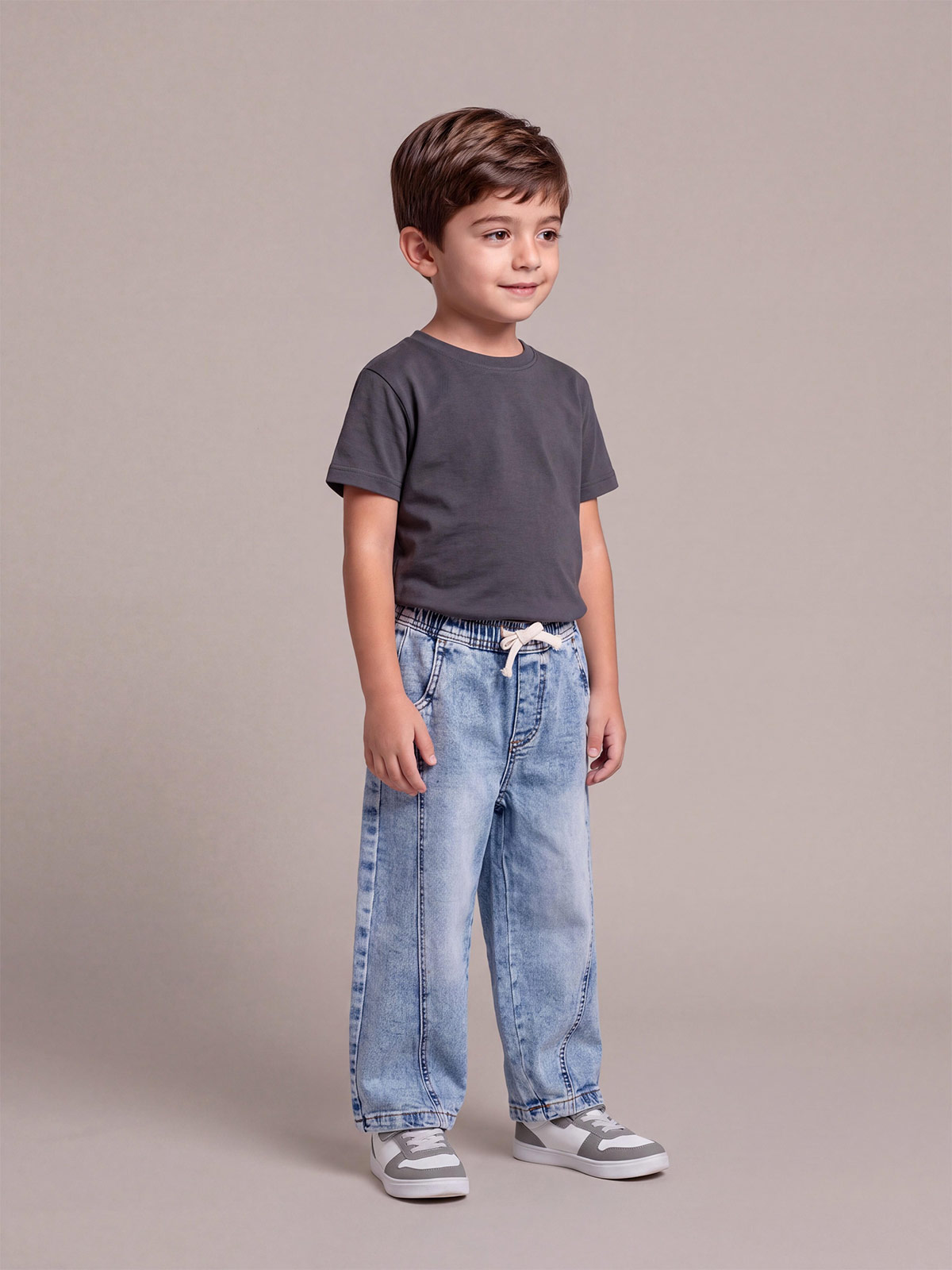JEANS ALGODÓN BARREL NIÑO HARVEST - 1