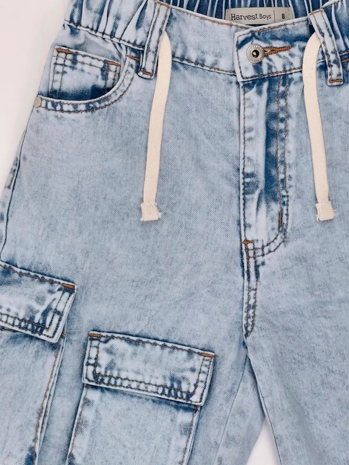SHORT ALGODÓN CARGO NIÑO HARVEST DENIM - 5
