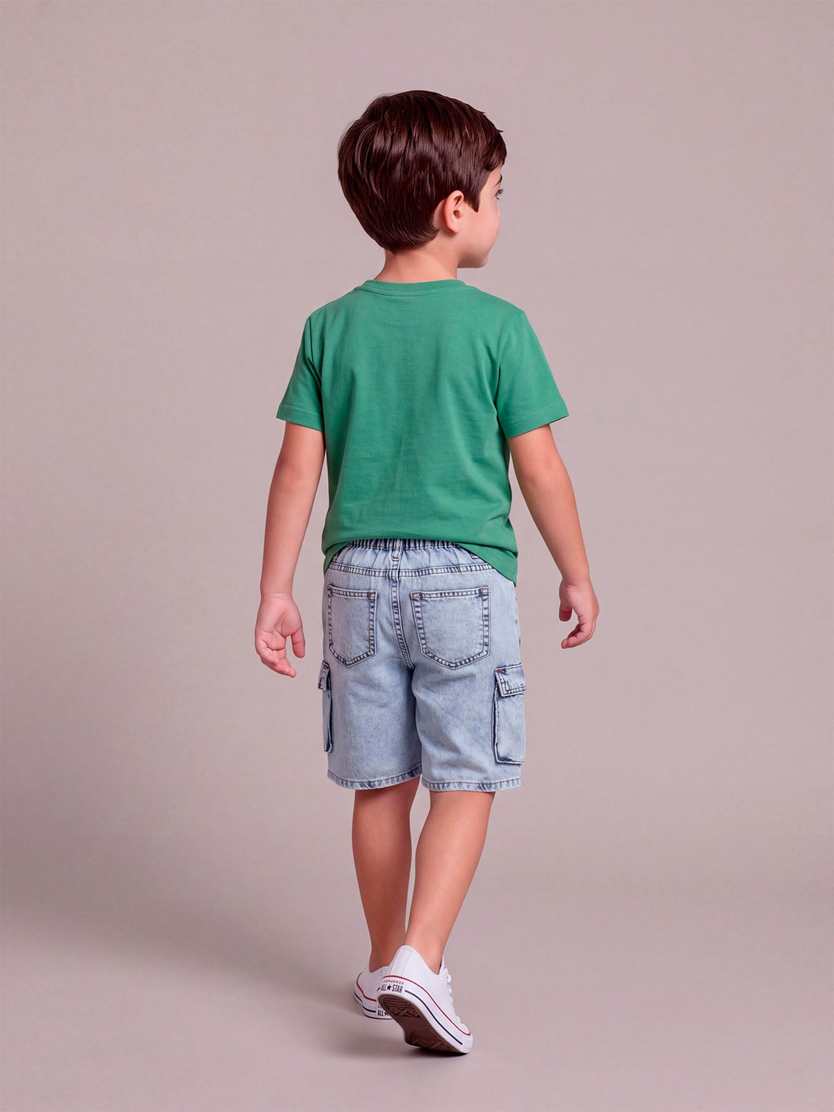 SHORT ALGODÓN CARGO NIÑO HARVEST DENIM - 2