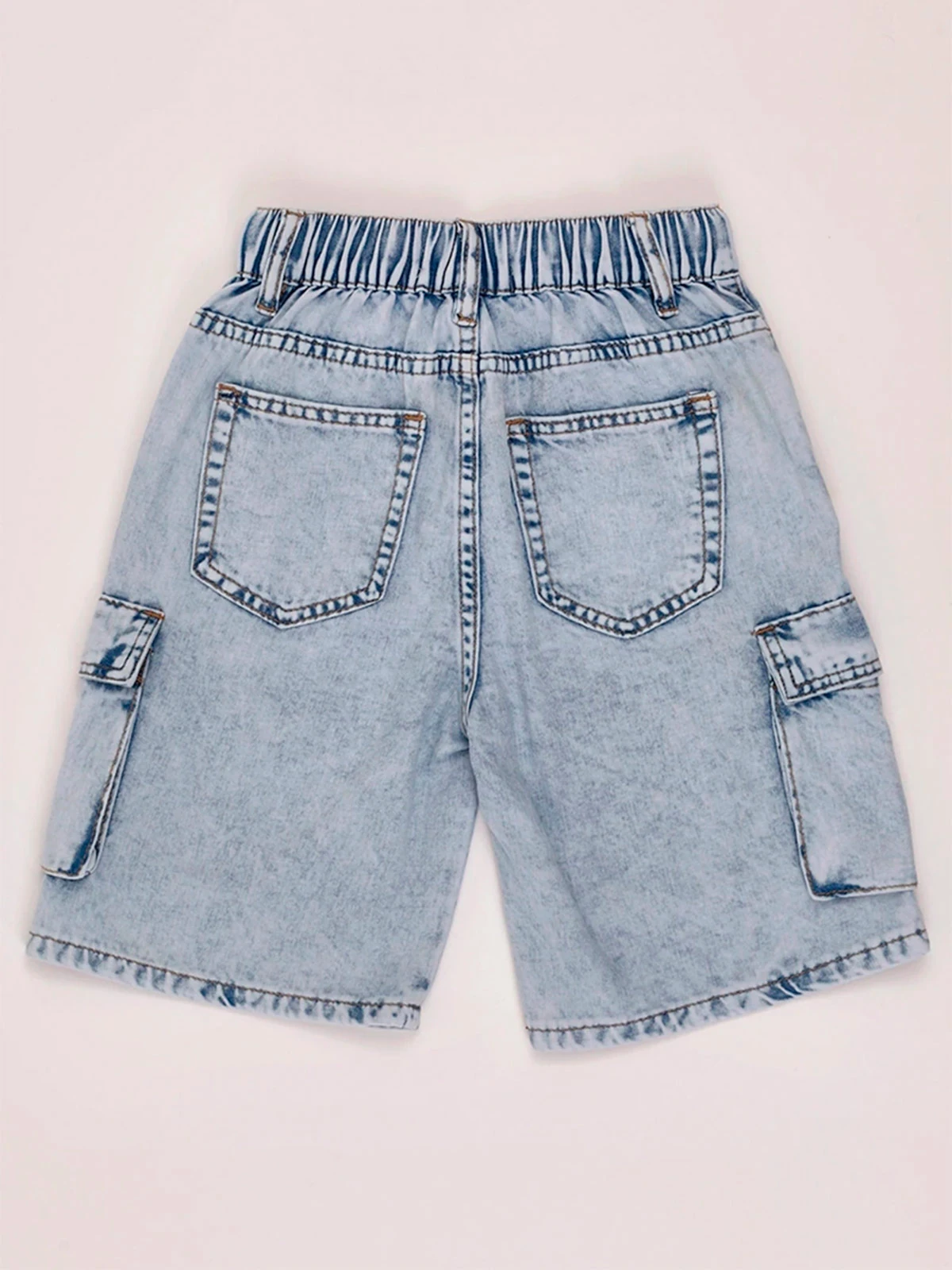 SHORT ALGODÓN CARGO NIÑO HARVEST DENIM - 4