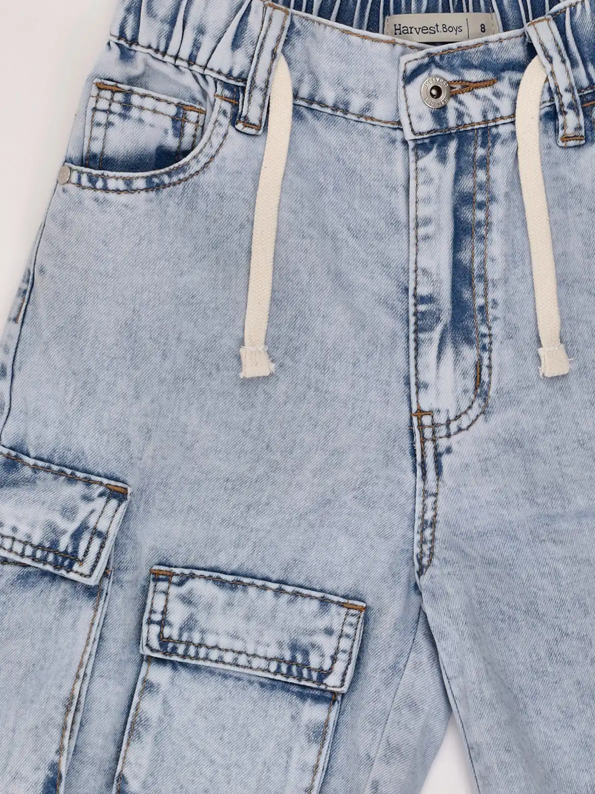 SHORT ALGODÓN CARGO NIÑO HARVEST DENIM - 3