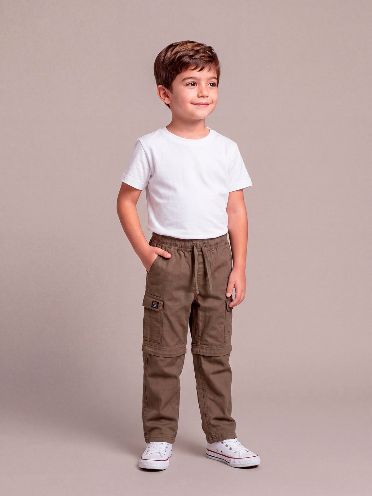 PANTALÓN ALGODÓN NIÑO HARVEST SHORT DESMONTABLE - 1