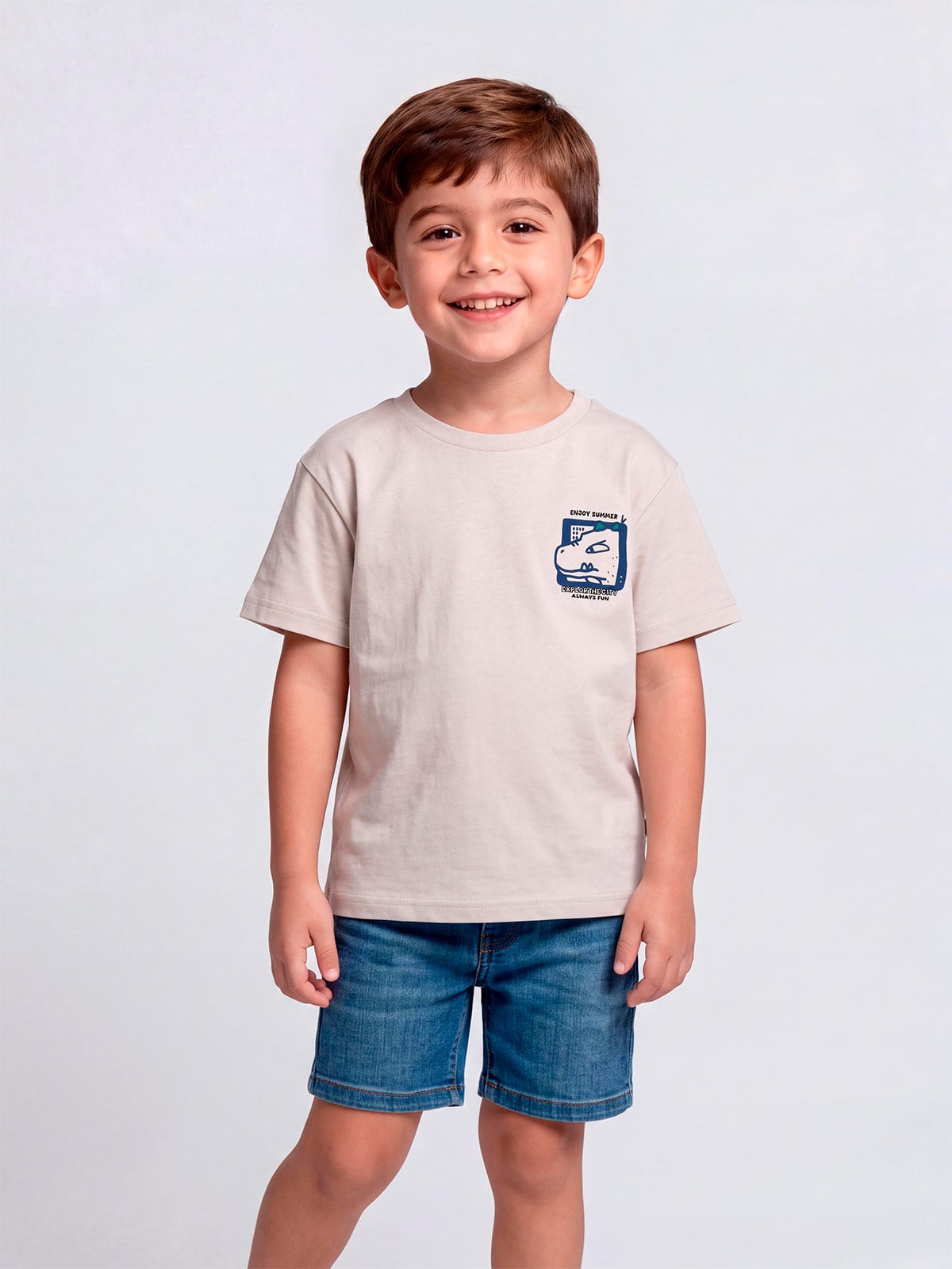 POLO MANGA CORTA ALGODÓN NIÑO HARVEST ESTAMPADO PECHO Y ESPALDA - 1