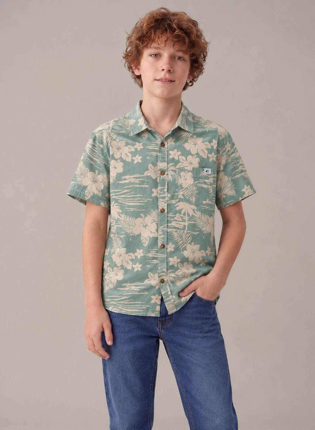 CAMISA MANGA CORTA ALGODÓN NIÑO CLOUDBREAK - 1