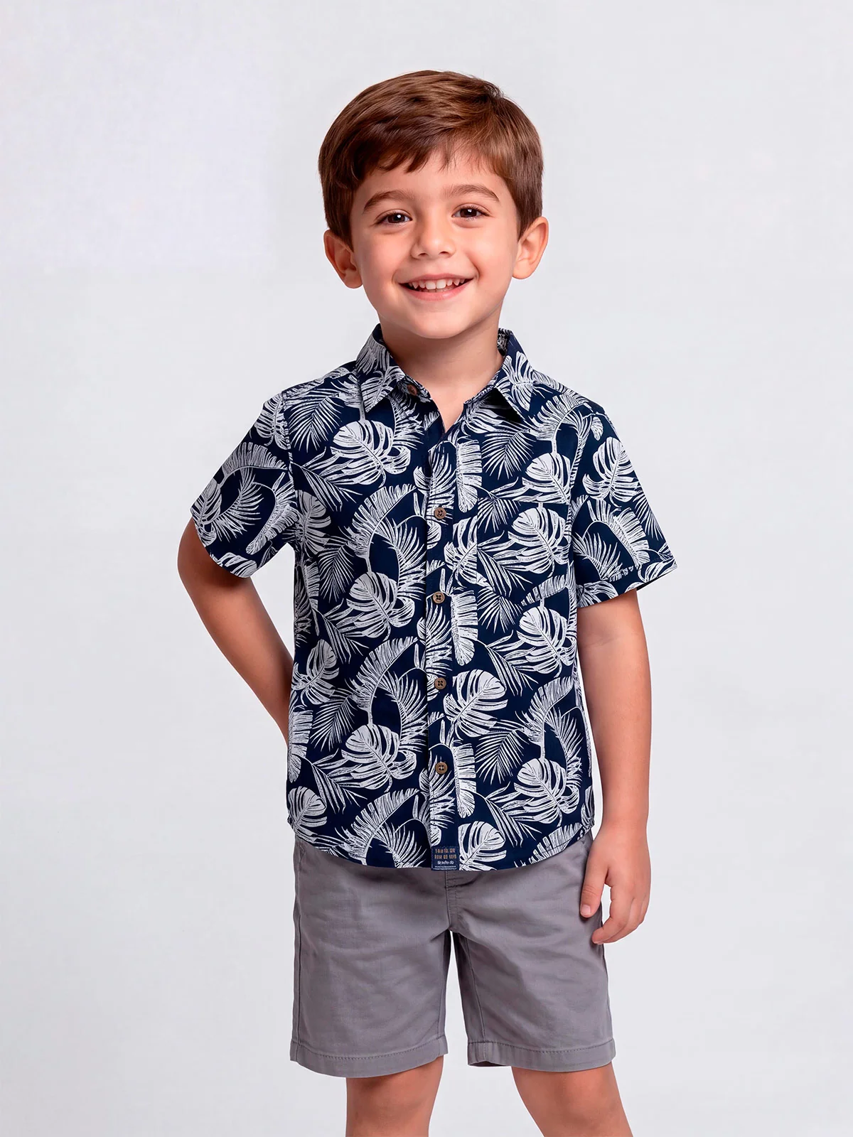 CAMISA MANGA CORTA NIÑO HARVEST HAWAIANA - 1